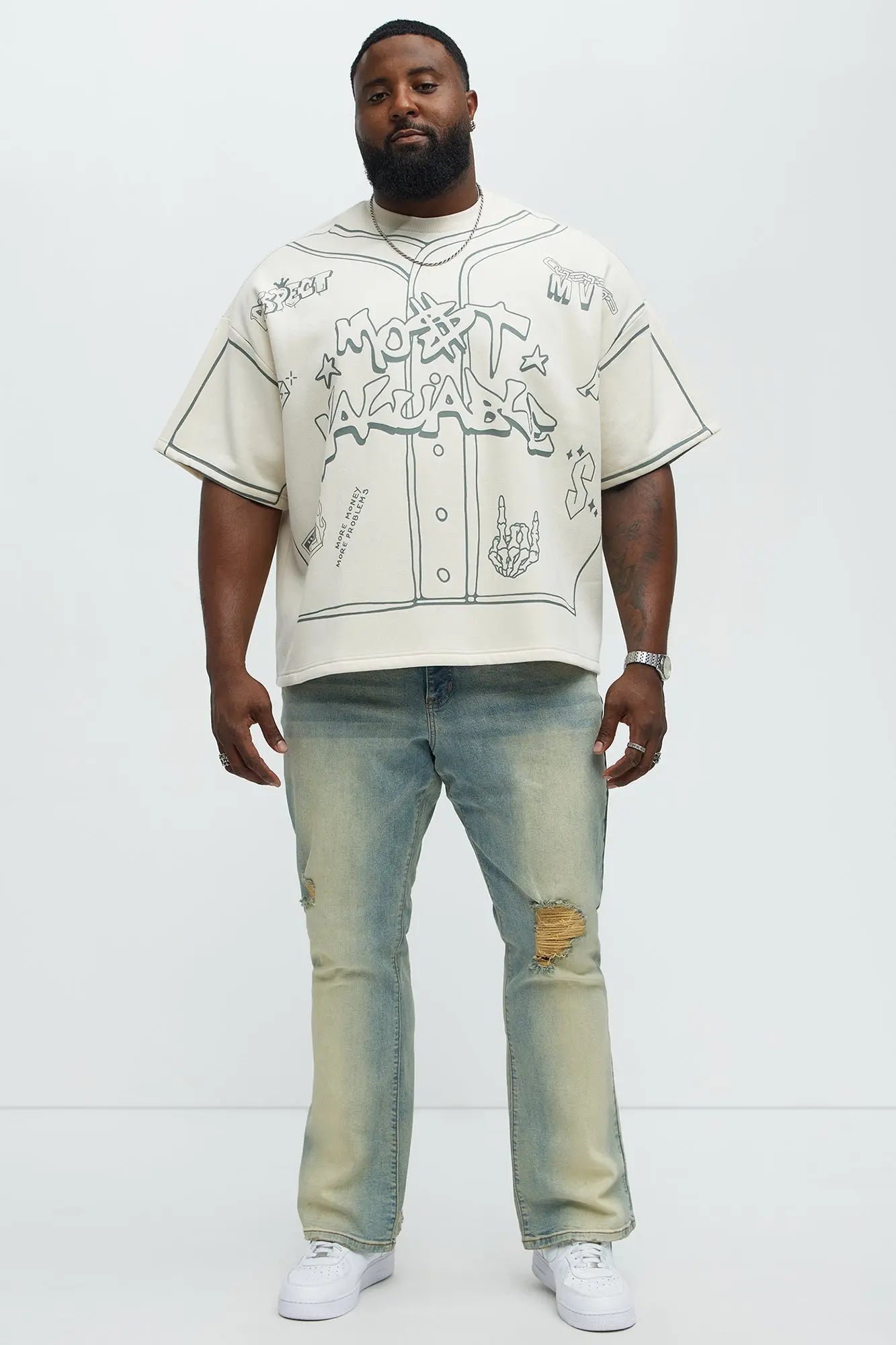 Tyson MVP Short Sleeve Tee - Cream/combo MenKlothing