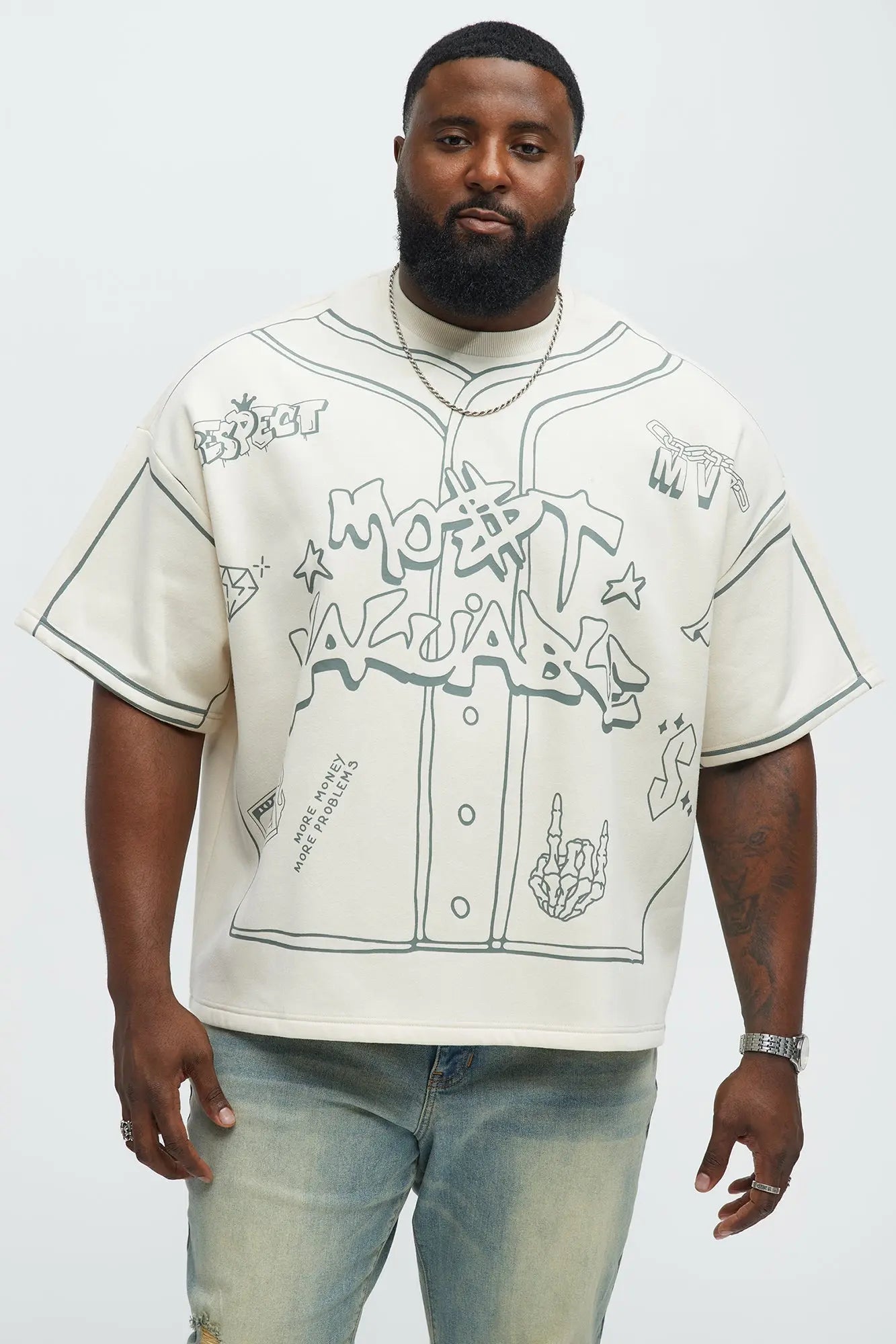 Tyson MVP Short Sleeve Tee - Cream/combo MenKlothing