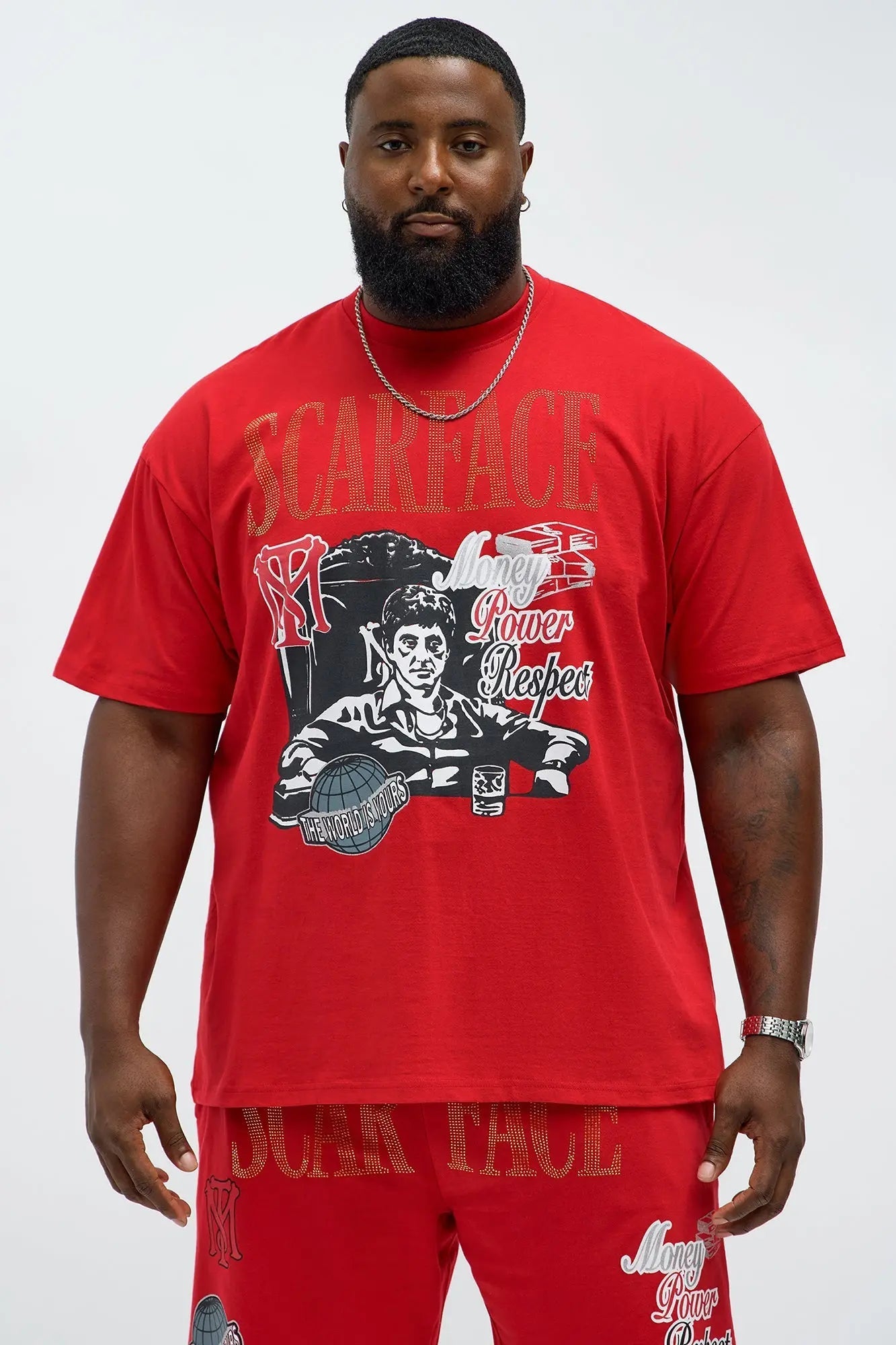 Scarface MPR Short Sleeve Tee - Red MenKlothing