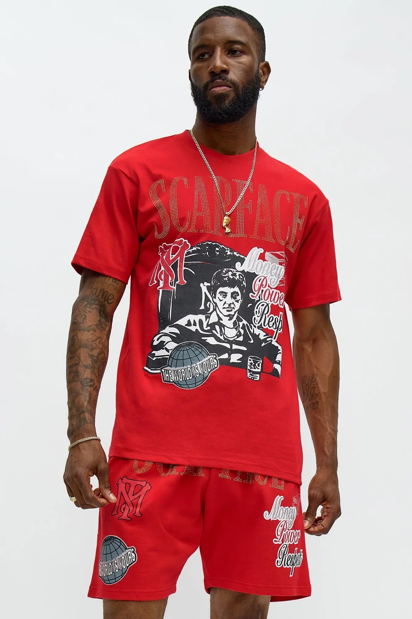 Scarface MPR Short Sleeve Tee - Red MenKlothing