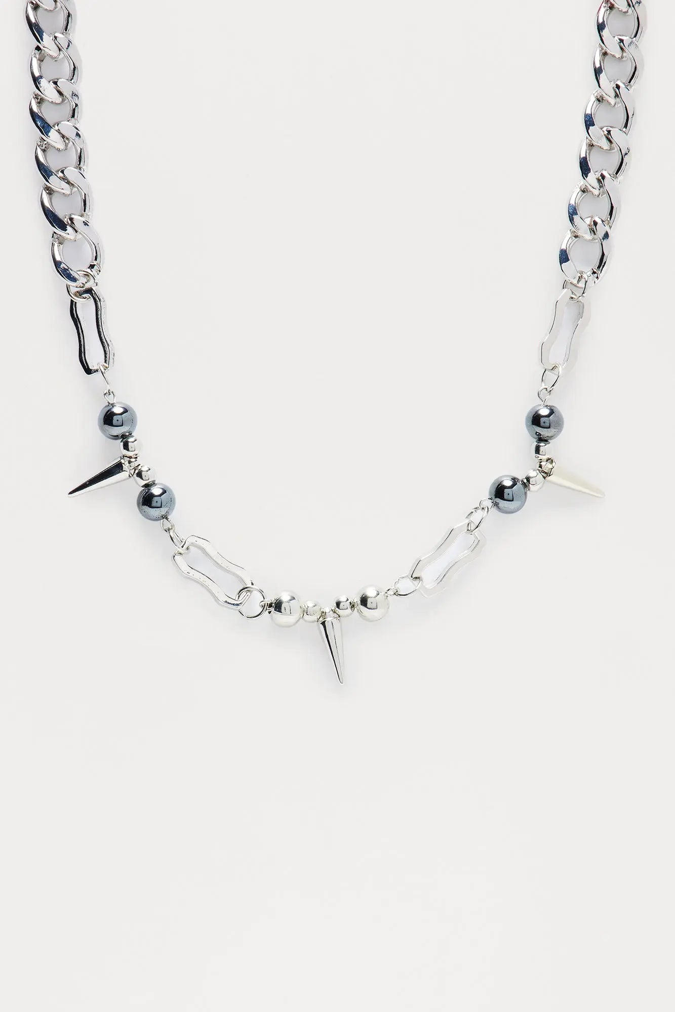 Oasis Mixed Media Necklace - Silver