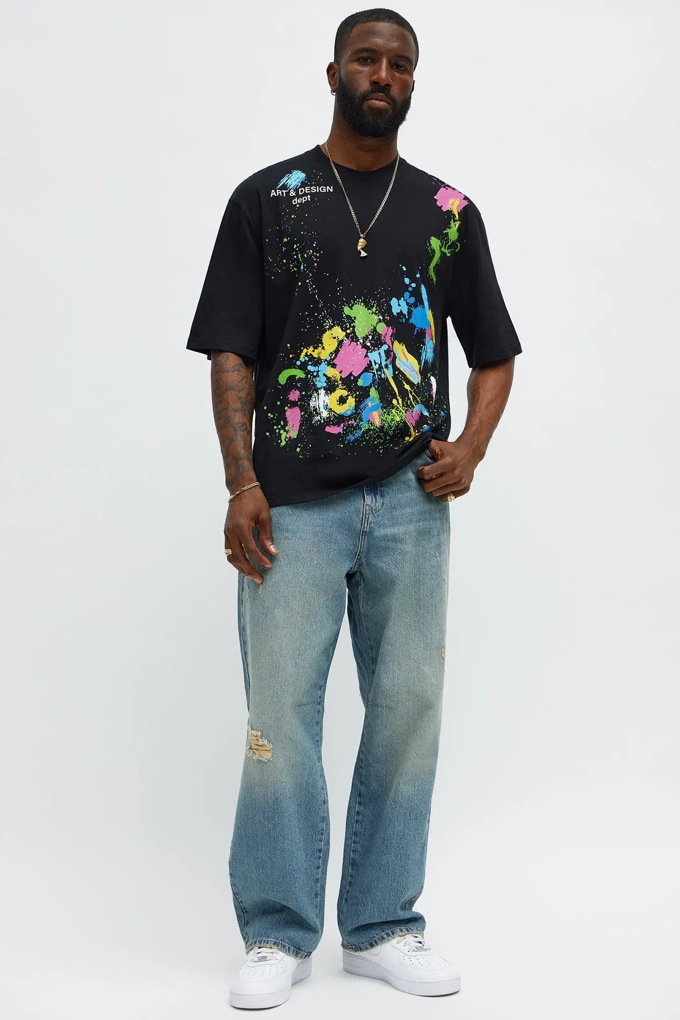 Art And Design Dept Oversized Short Sleeve Tee - Black