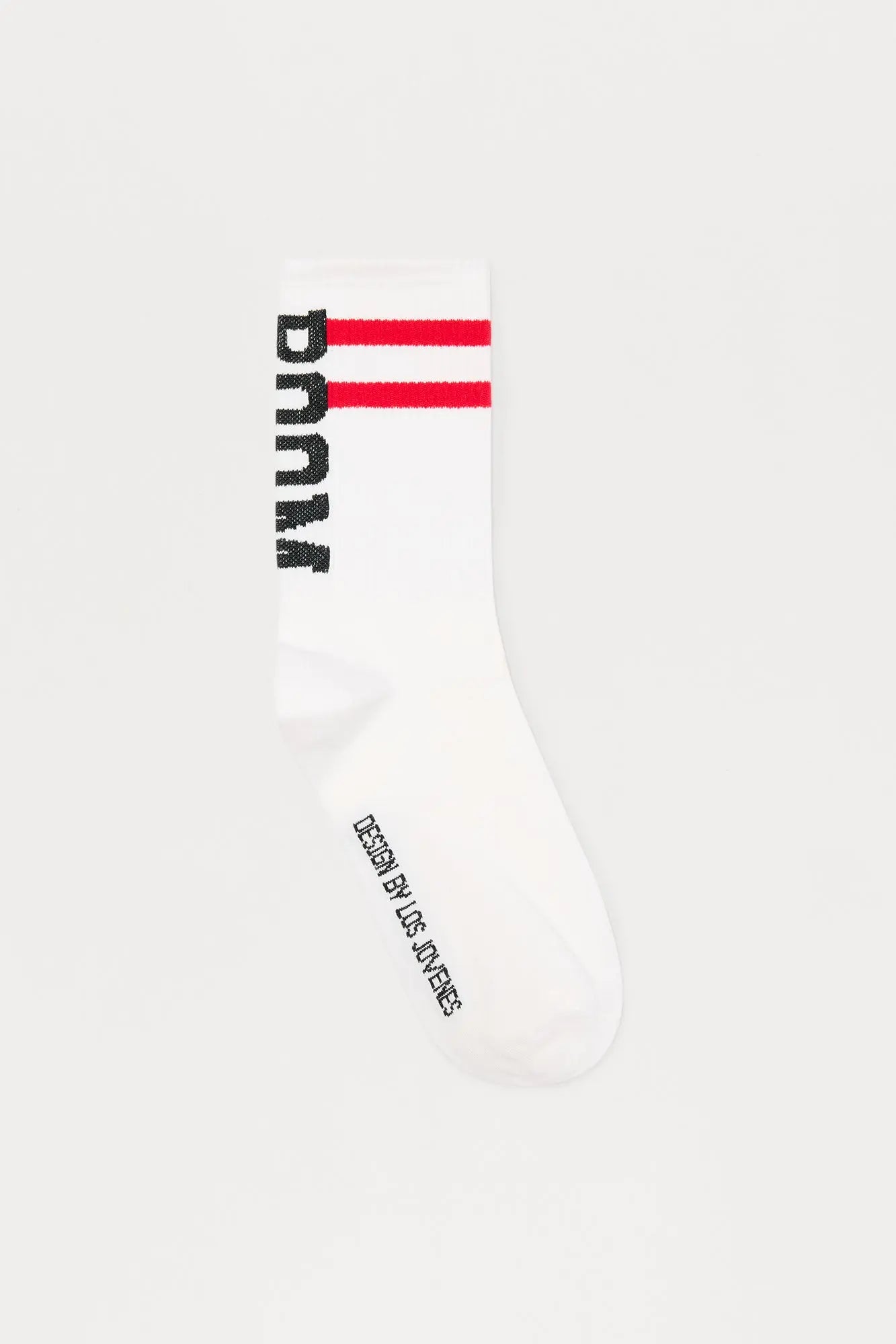 Boom Collegiate Ribbed Crew Sock - White
