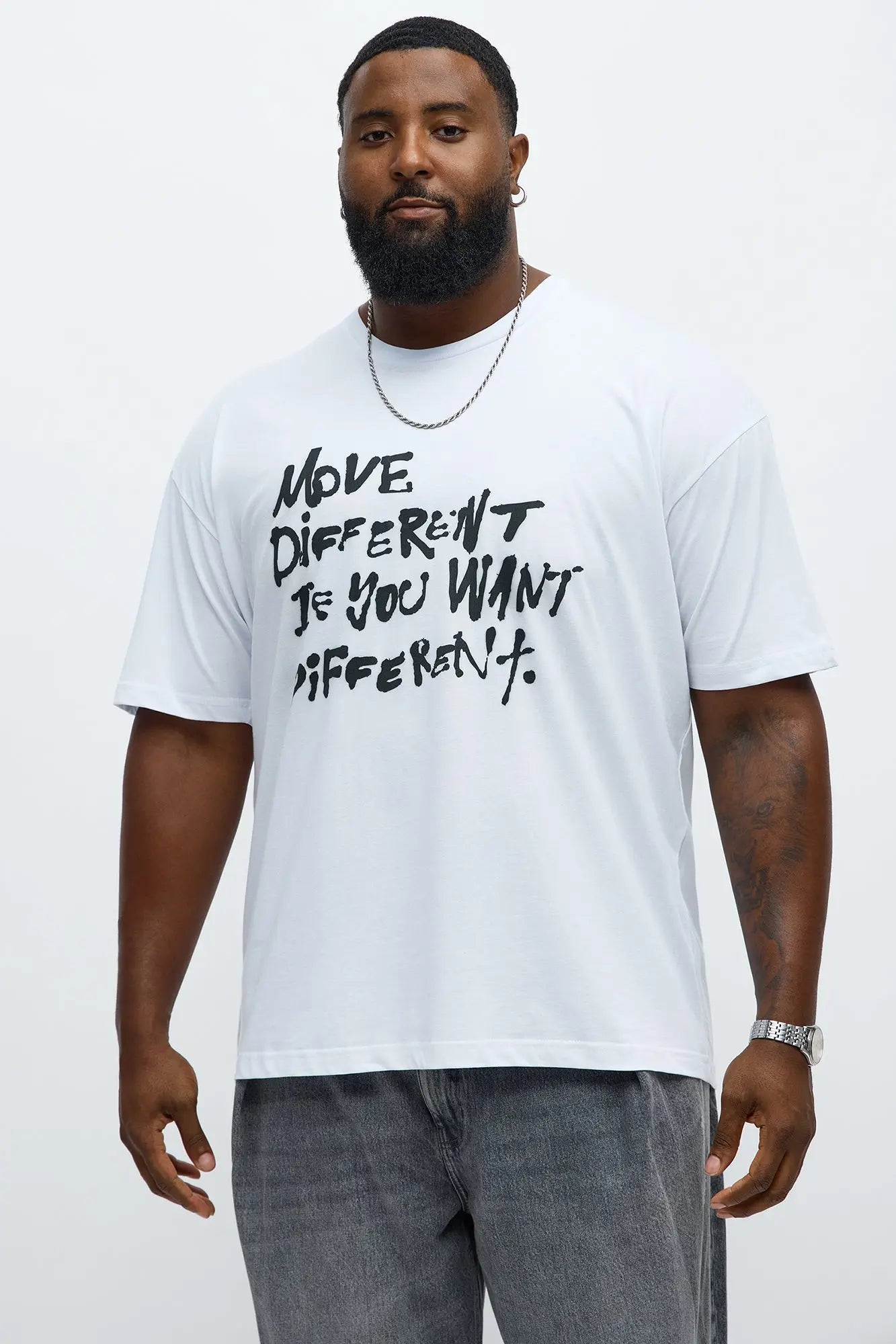 Move Different Short Sleeve Tee - White