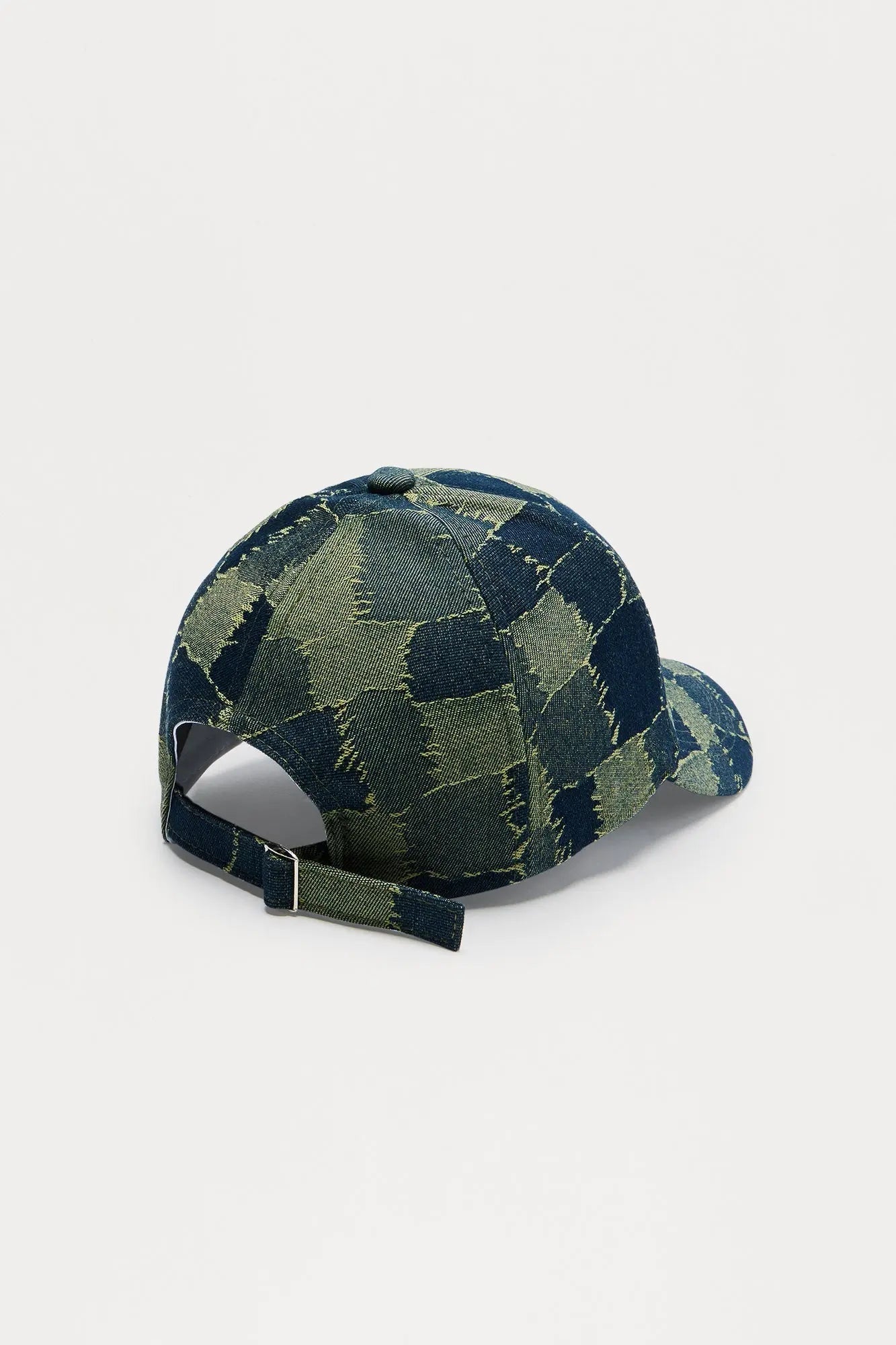 Patterned Denim Baseball Hat - Denim