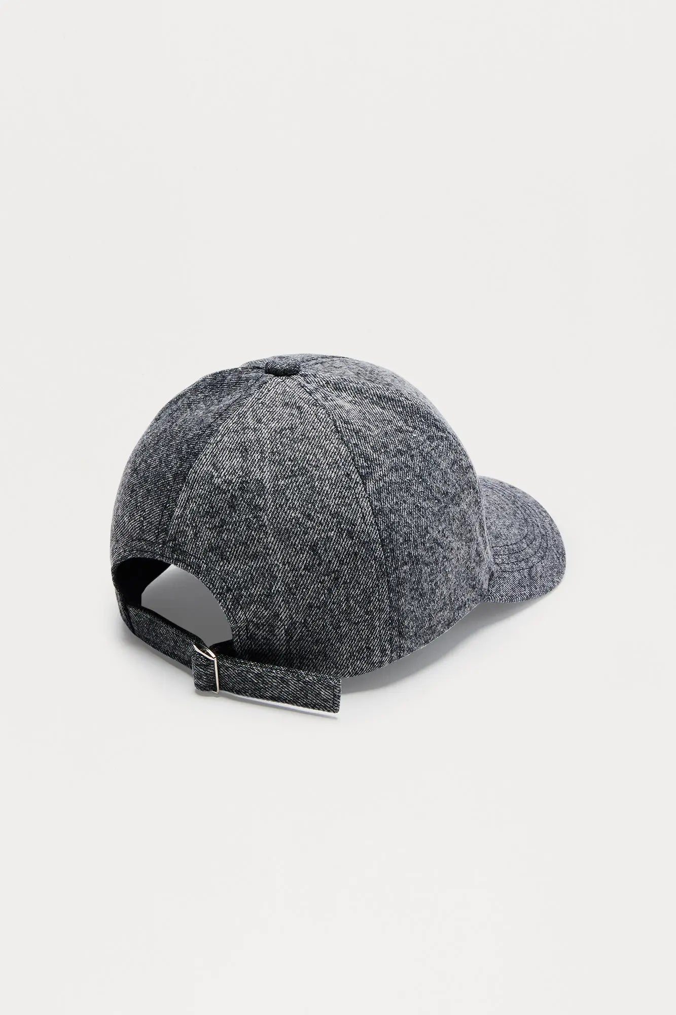 Washed Denim Baseball Hat - Dark Grey