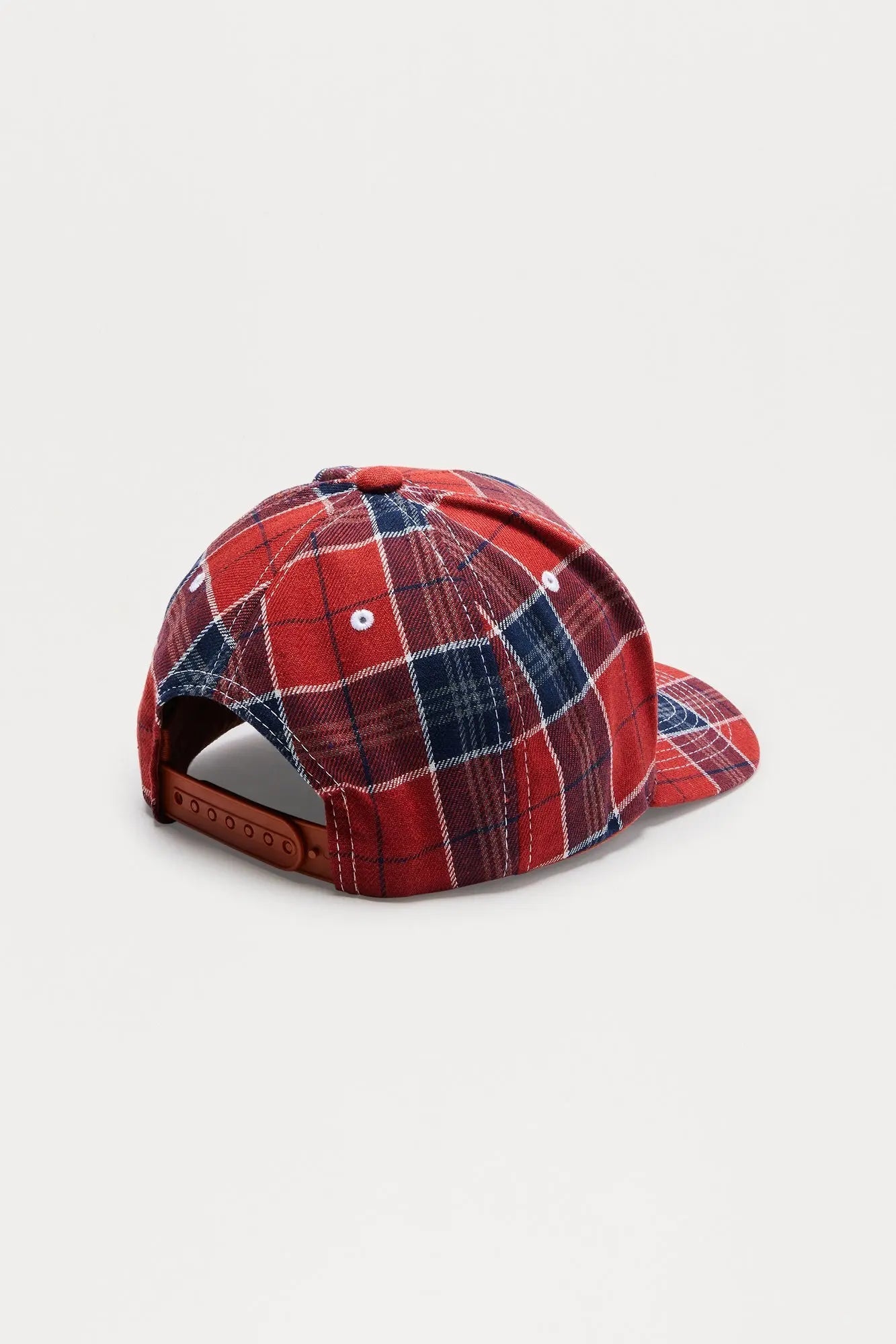Very Rare Flannel Structured Snapback Hat - Red/combo