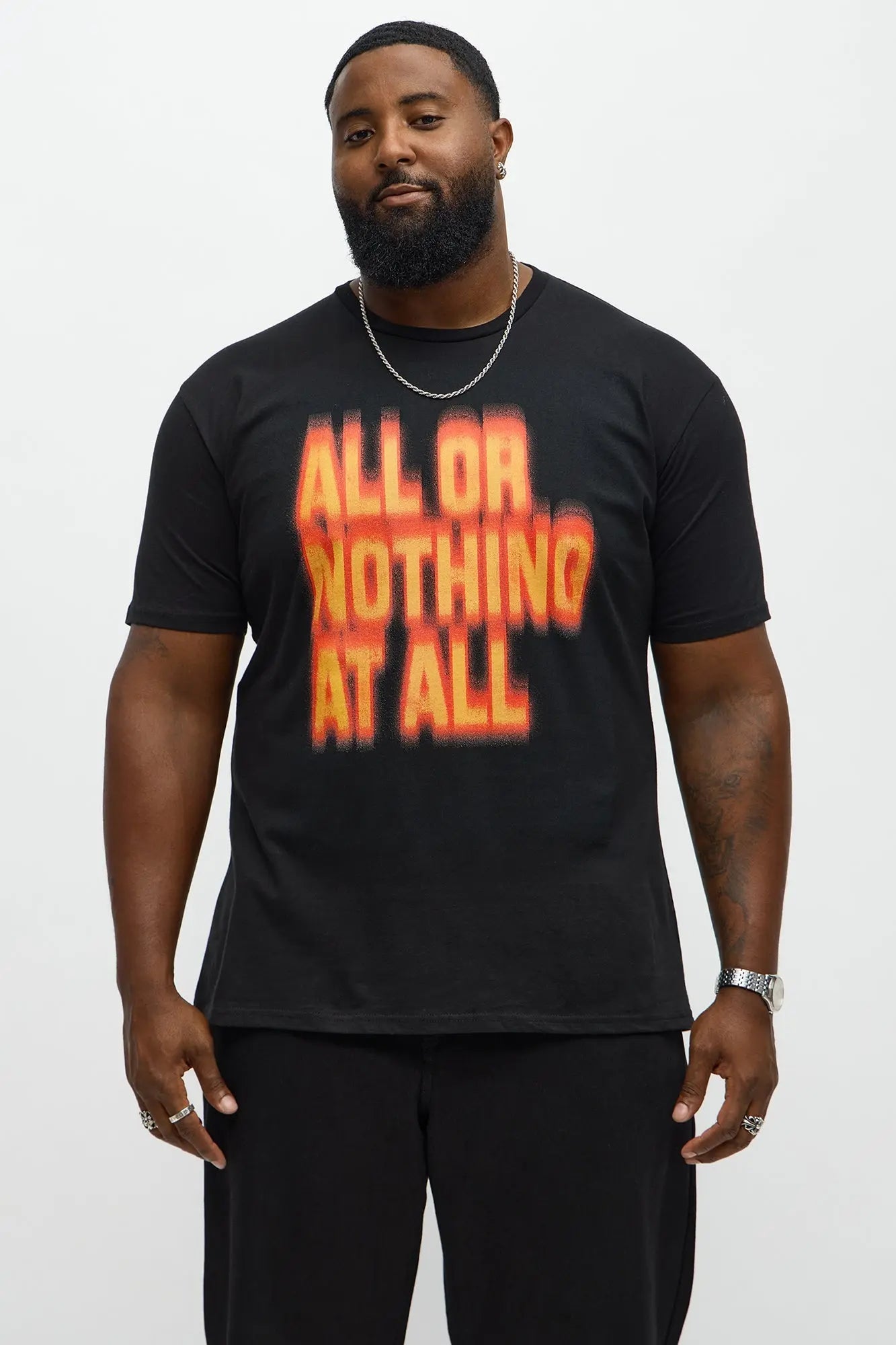 All Or Nothing At All Short Sleeve Tee - Black