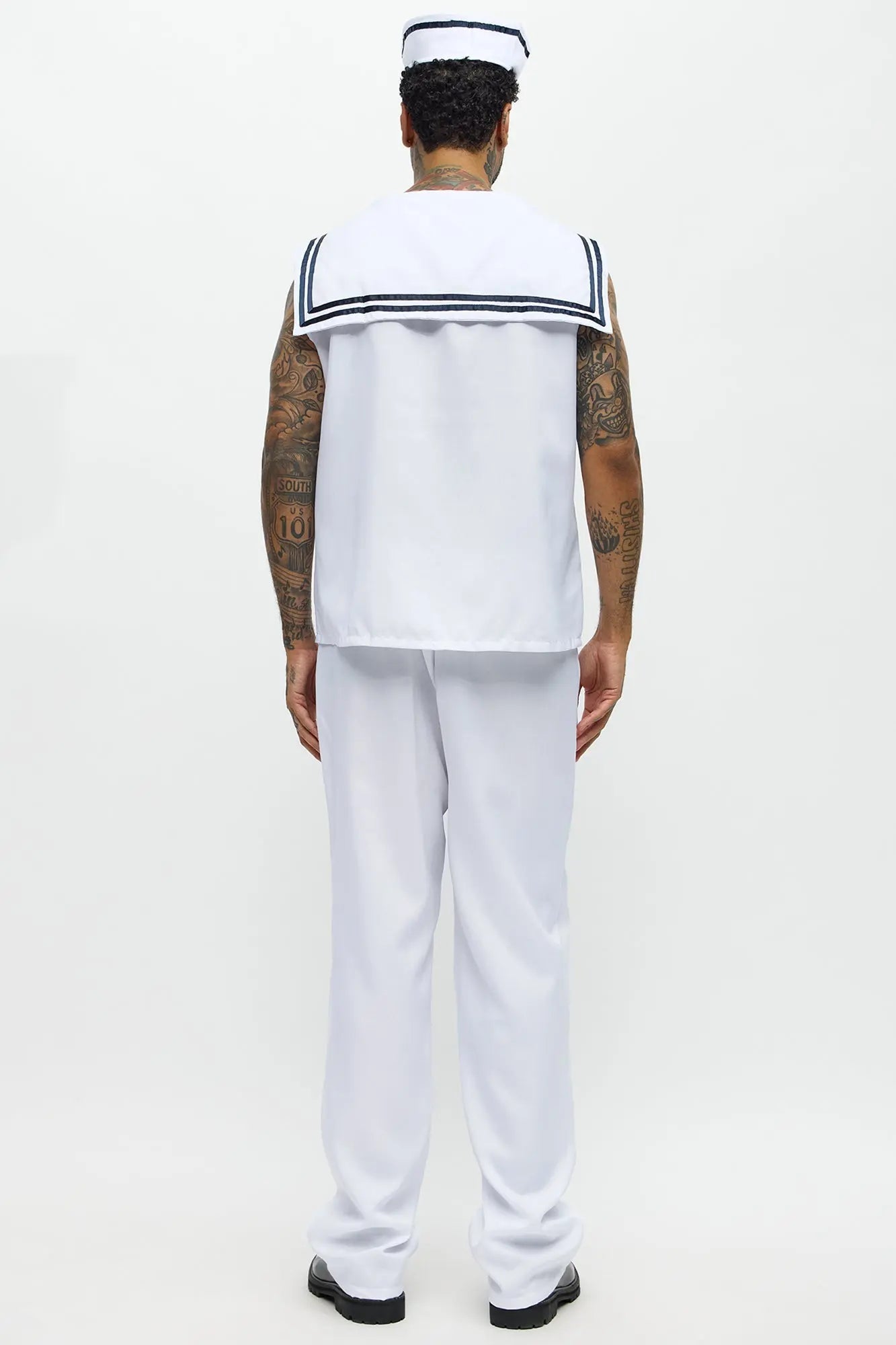 Nautical Sailor 3 Piece Costume Set  - White/Blue