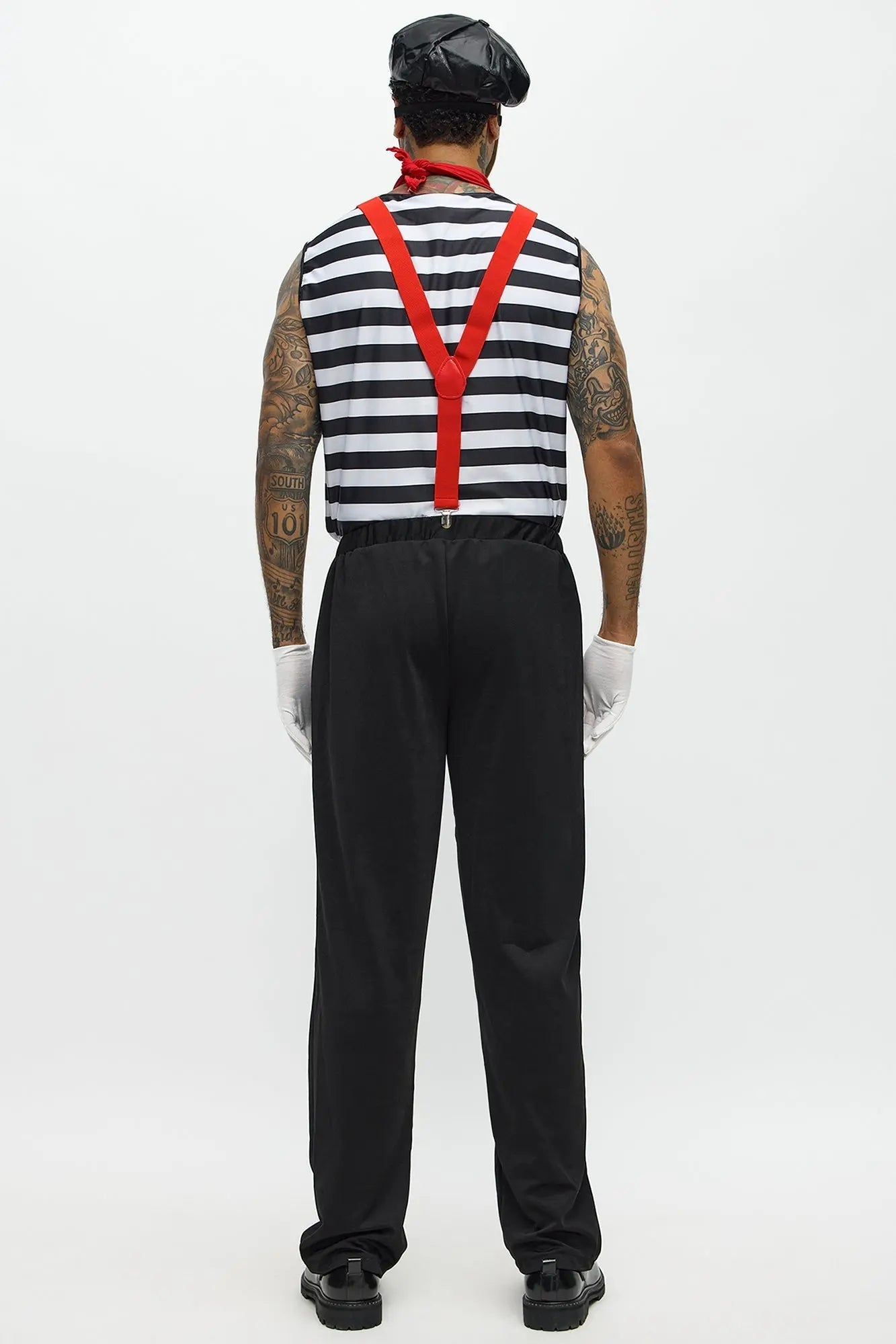 Classic Mime 6 Piece Costume Set  - Black/White