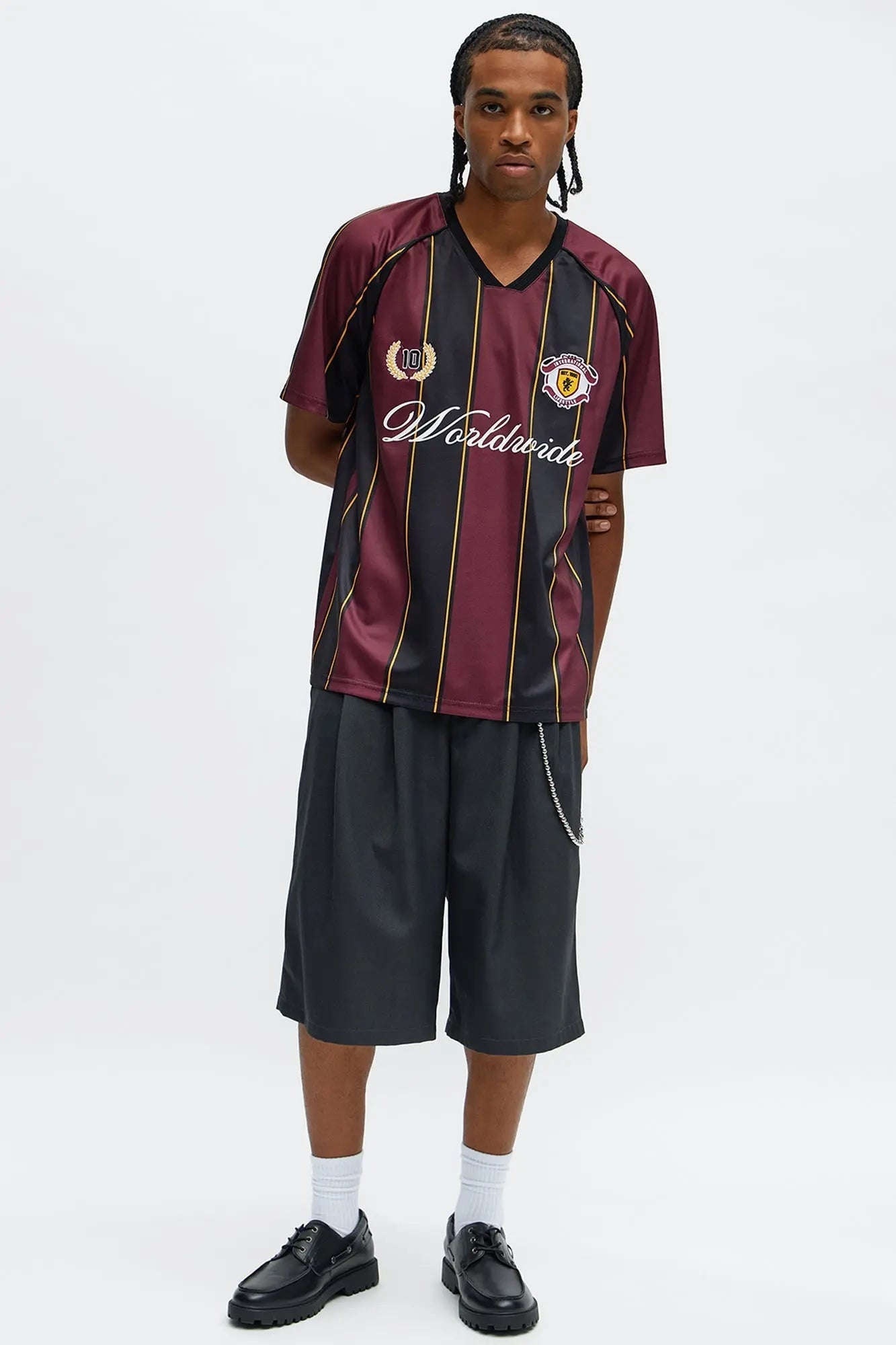 Worldwide Jersey Tee - DarkRed