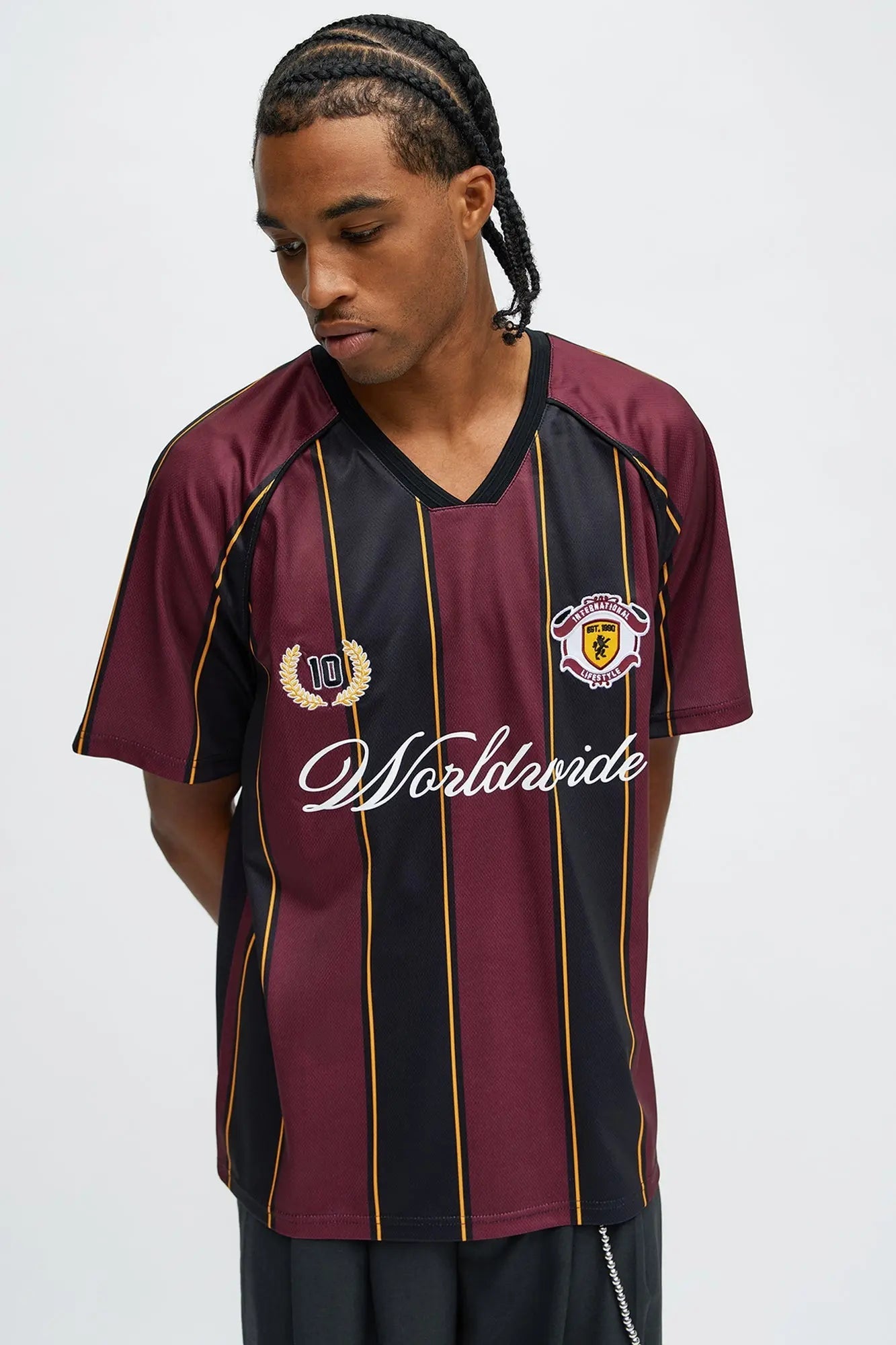 Worldwide Jersey Tee - DarkRed