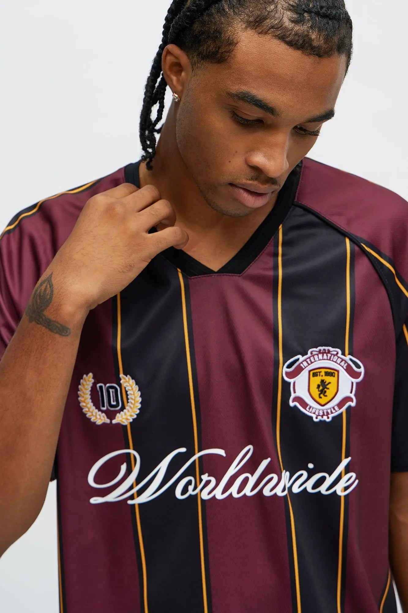 Worldwide Jersey Tee - DarkRed
