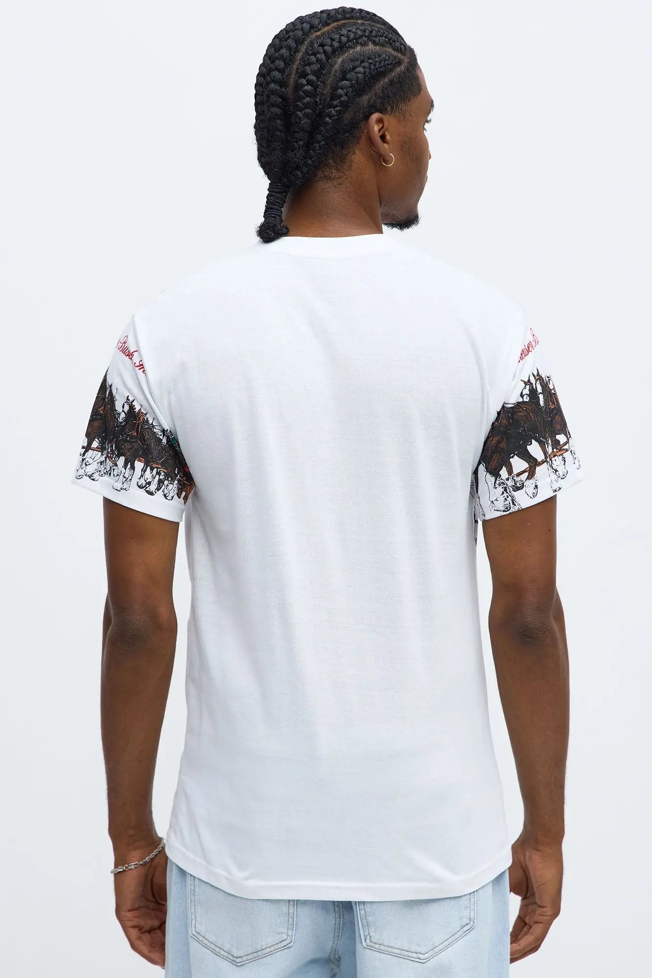 Budweiser King Of Beers Clydesdales Short Sleeve Tee - White