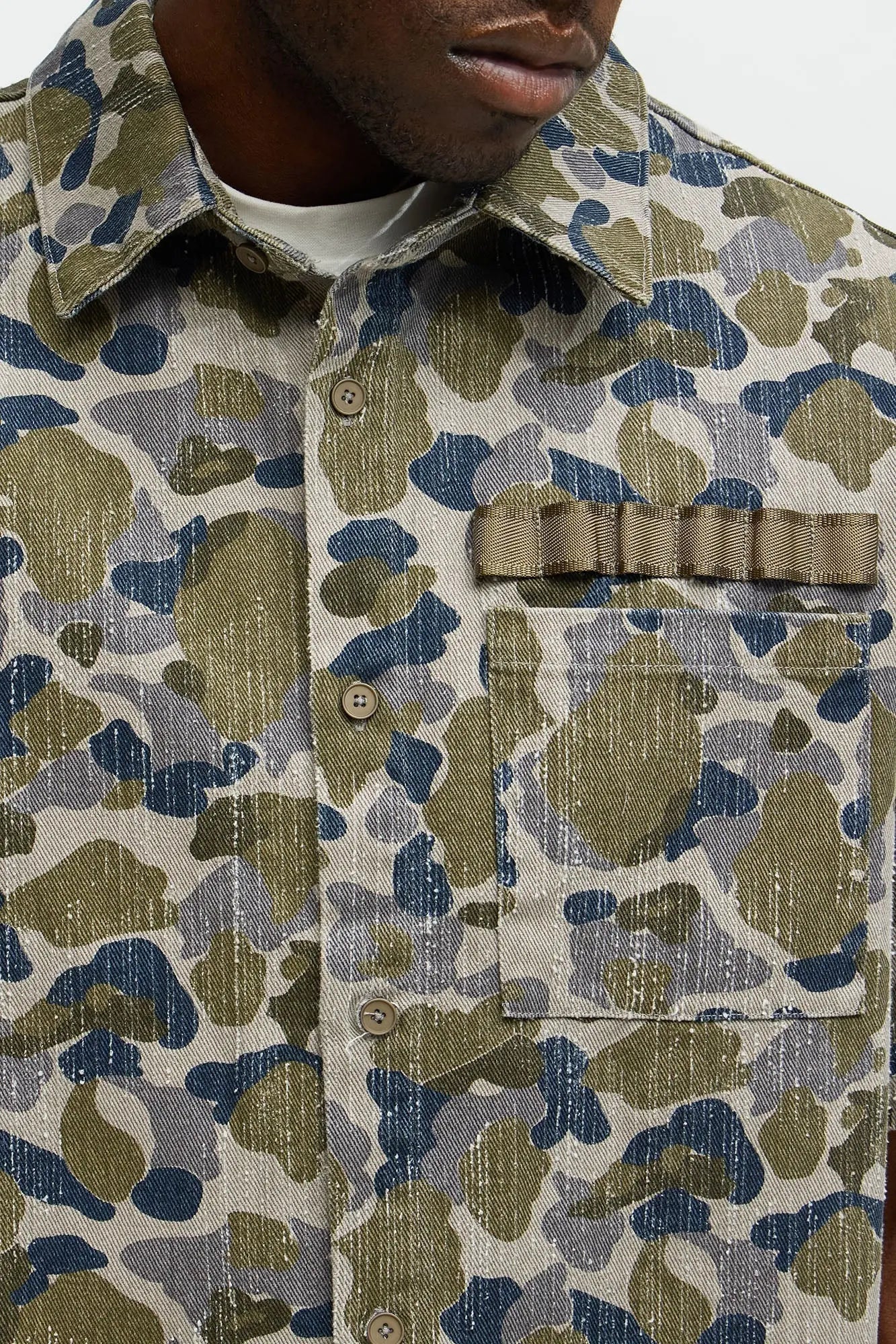 Relaxed Cropped Urban Opps Camo Short Sleeve Shirt - Camouflage