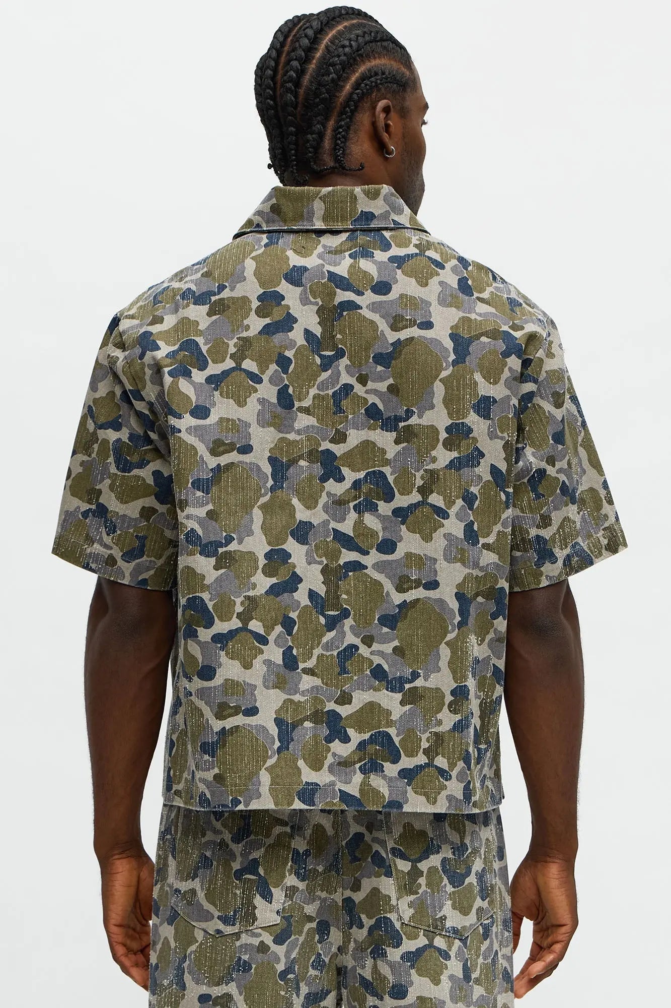 Relaxed Cropped Urban Opps Camo Short Sleeve Shirt - Camouflage