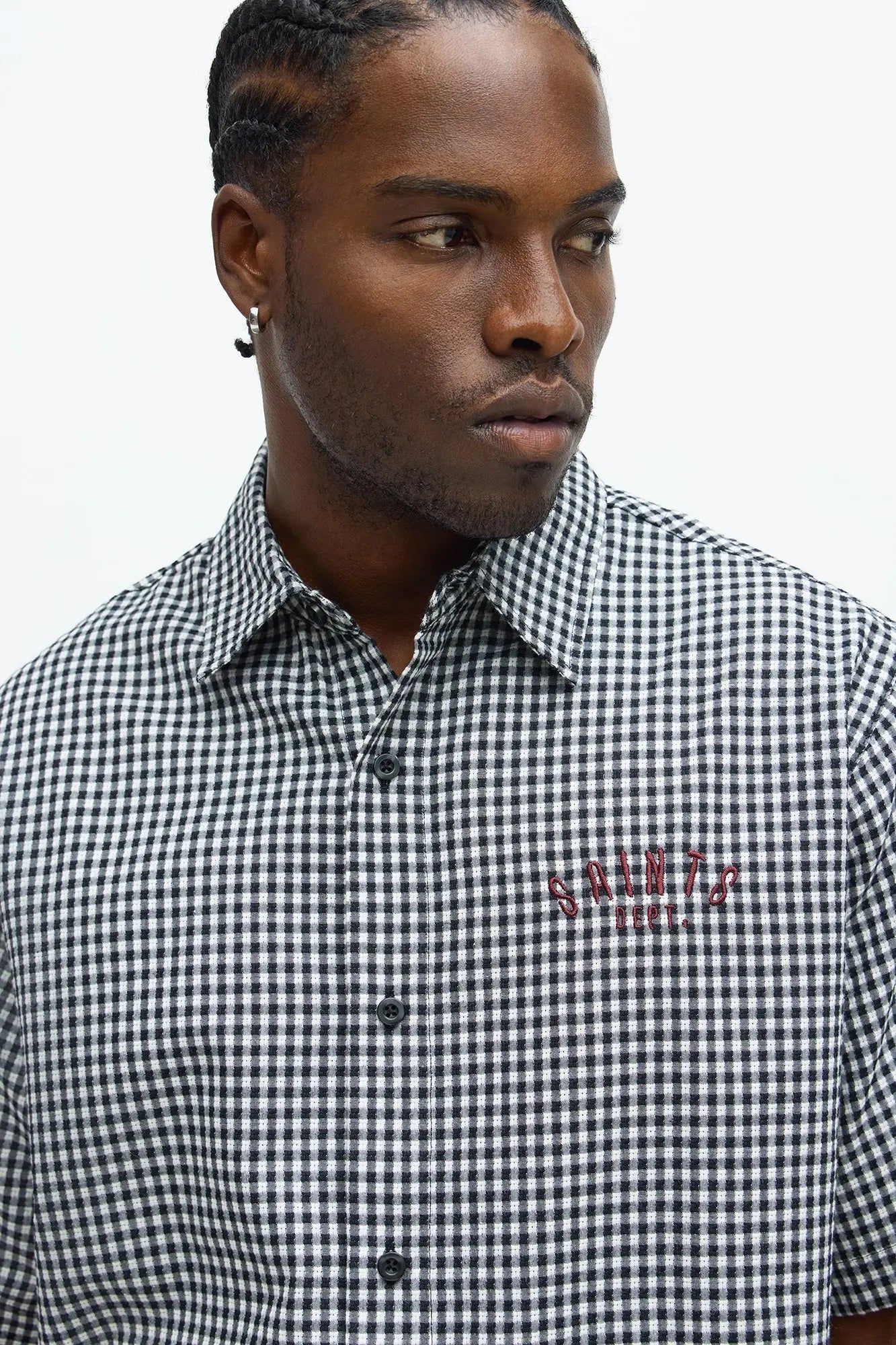 Saints Motorcycle Button Up Shirt - Black