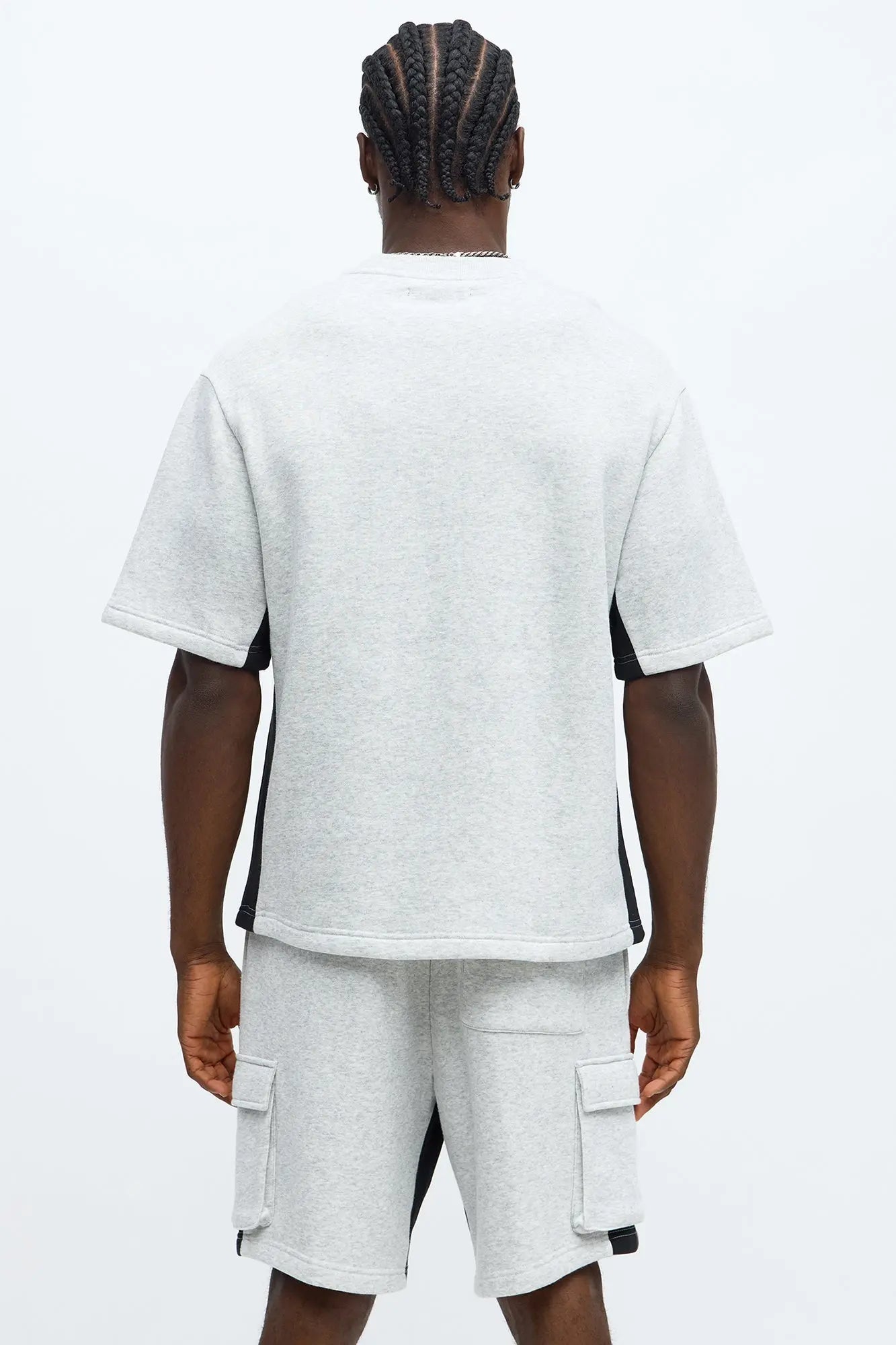 Tyson Paneled Cargo Short Sleeve Tee - Heather/Combo