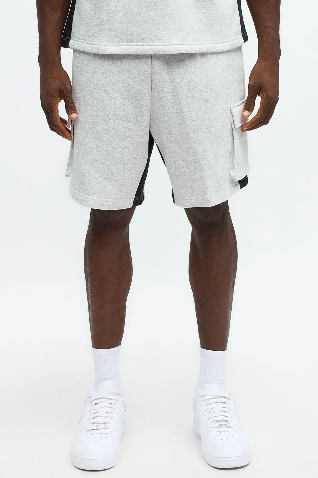Tyson Relaxed Paneled Cargo Shorts - Heather/Combo