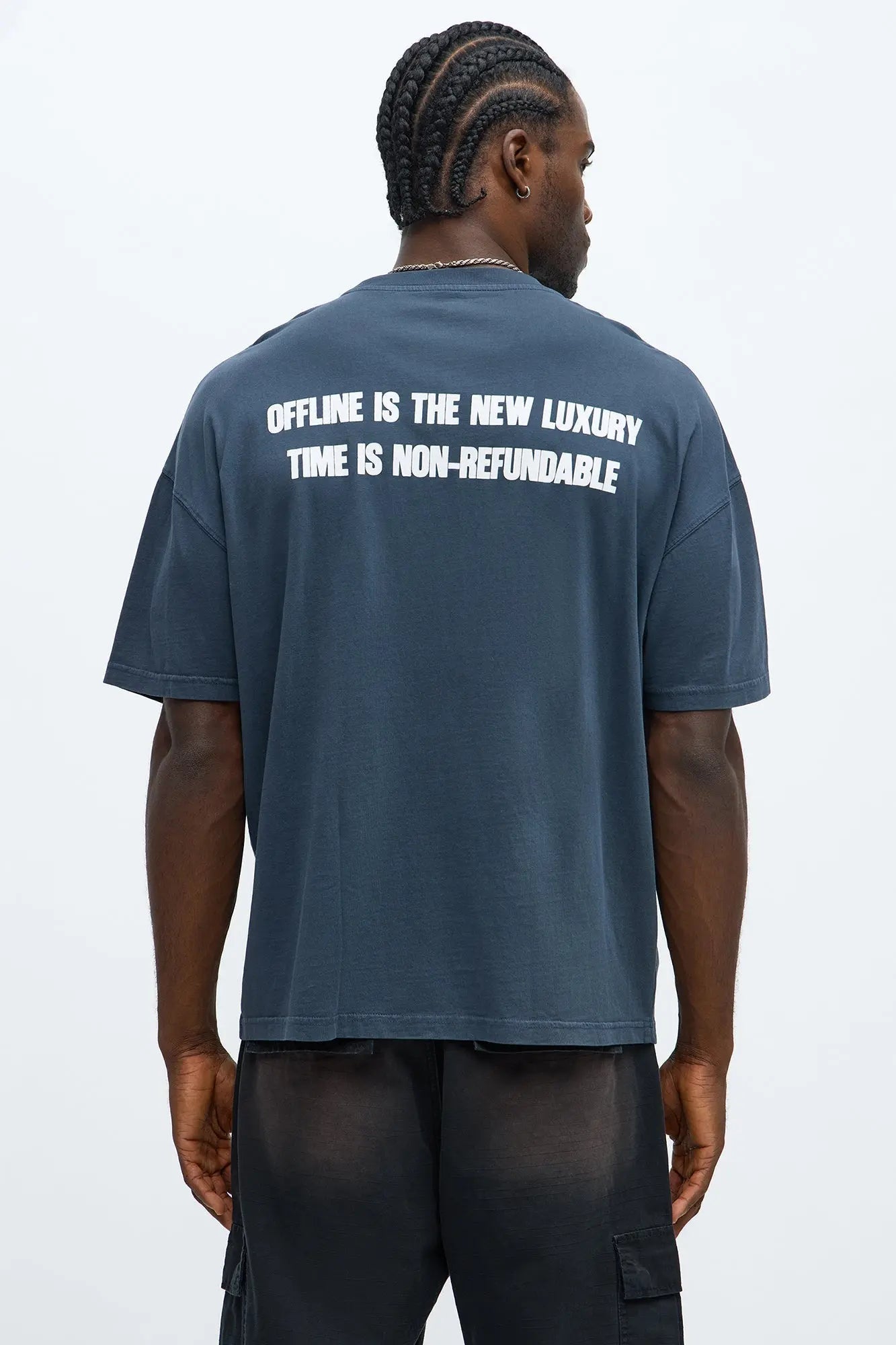 Offline Luxury Oversized Short Sleeve Tee - Navy