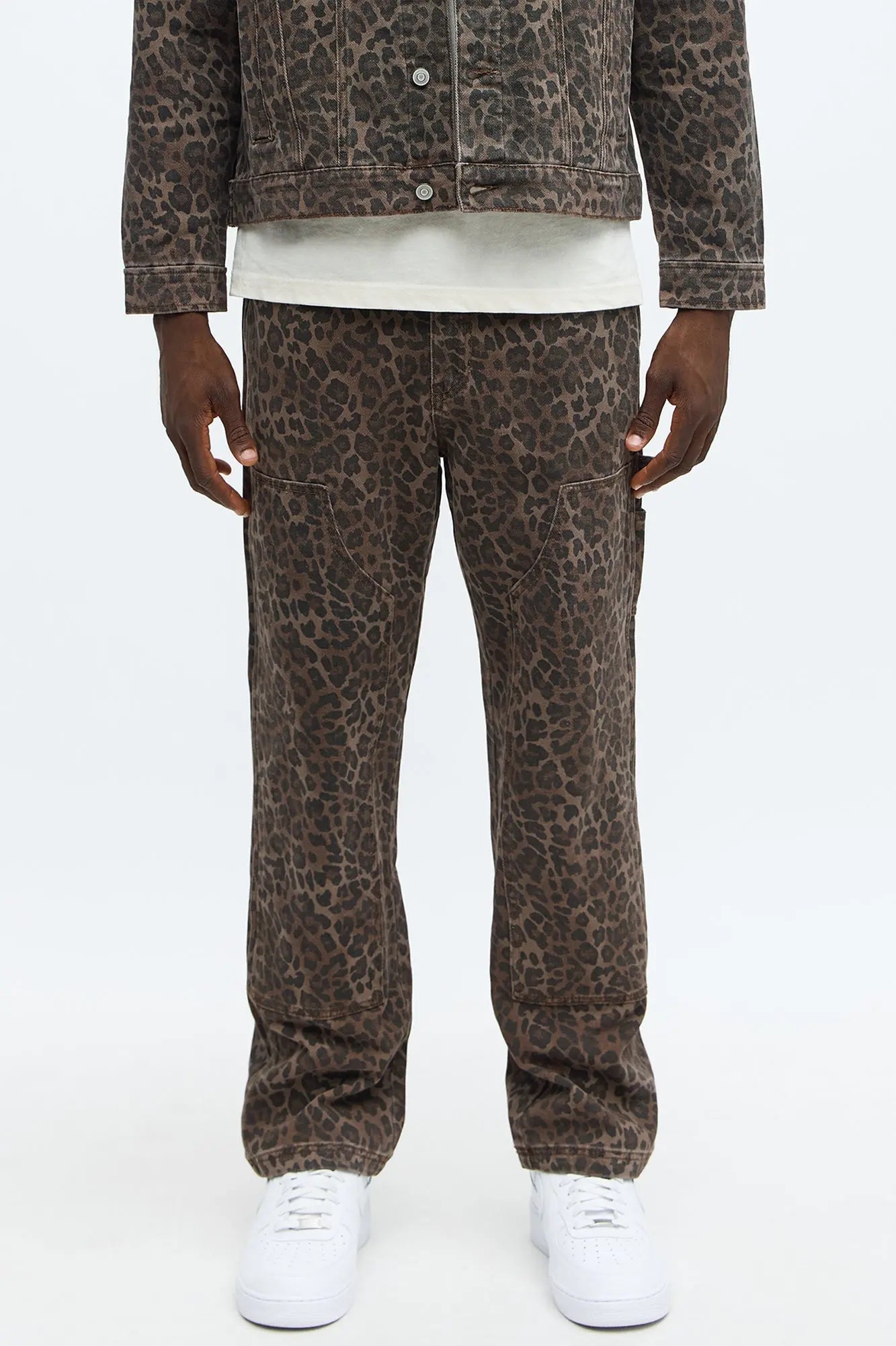 Straight We Wildin Leopard Pants - Brown