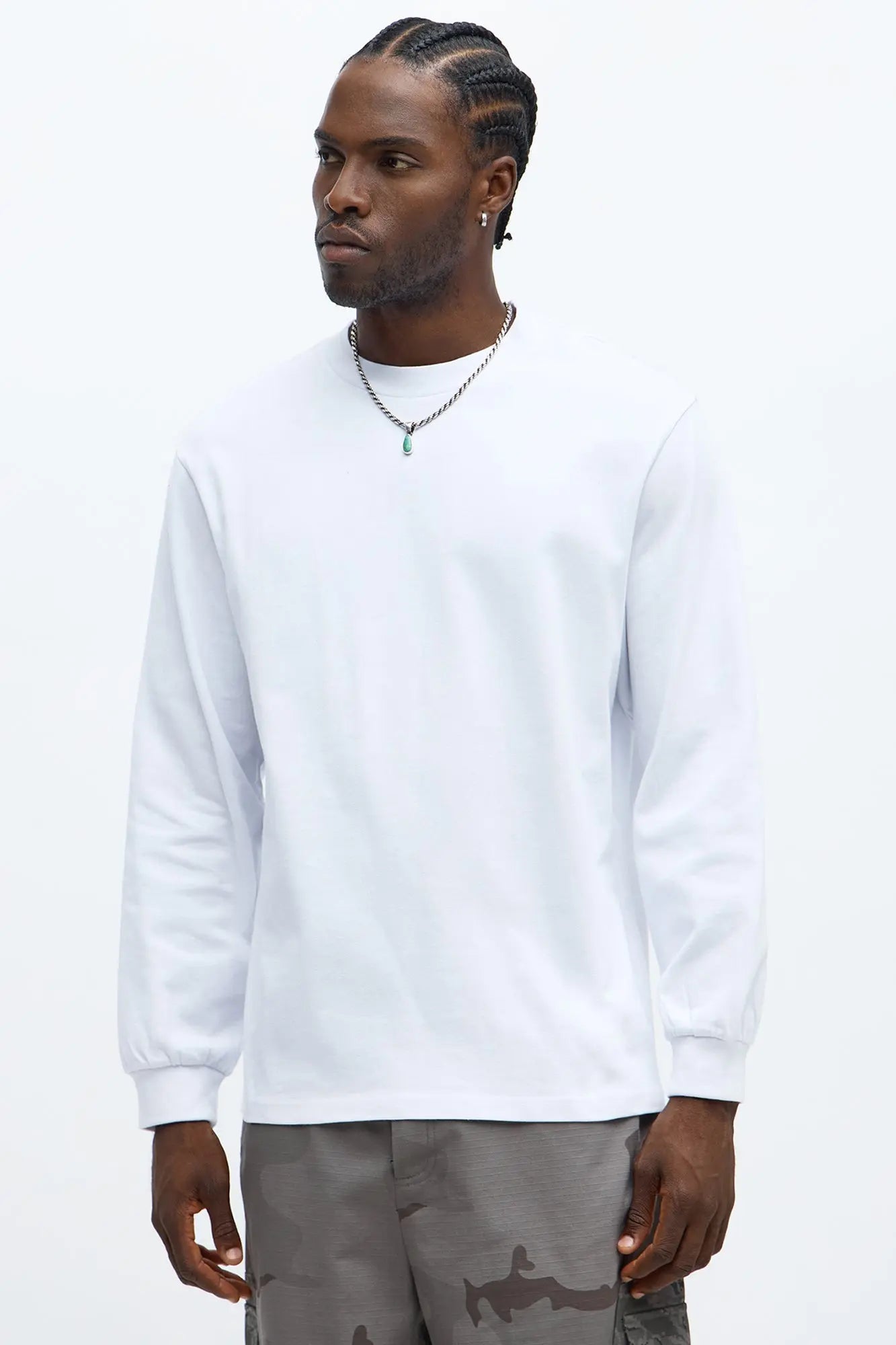 Oversized Heavyweight Long Sleeve Tee - White