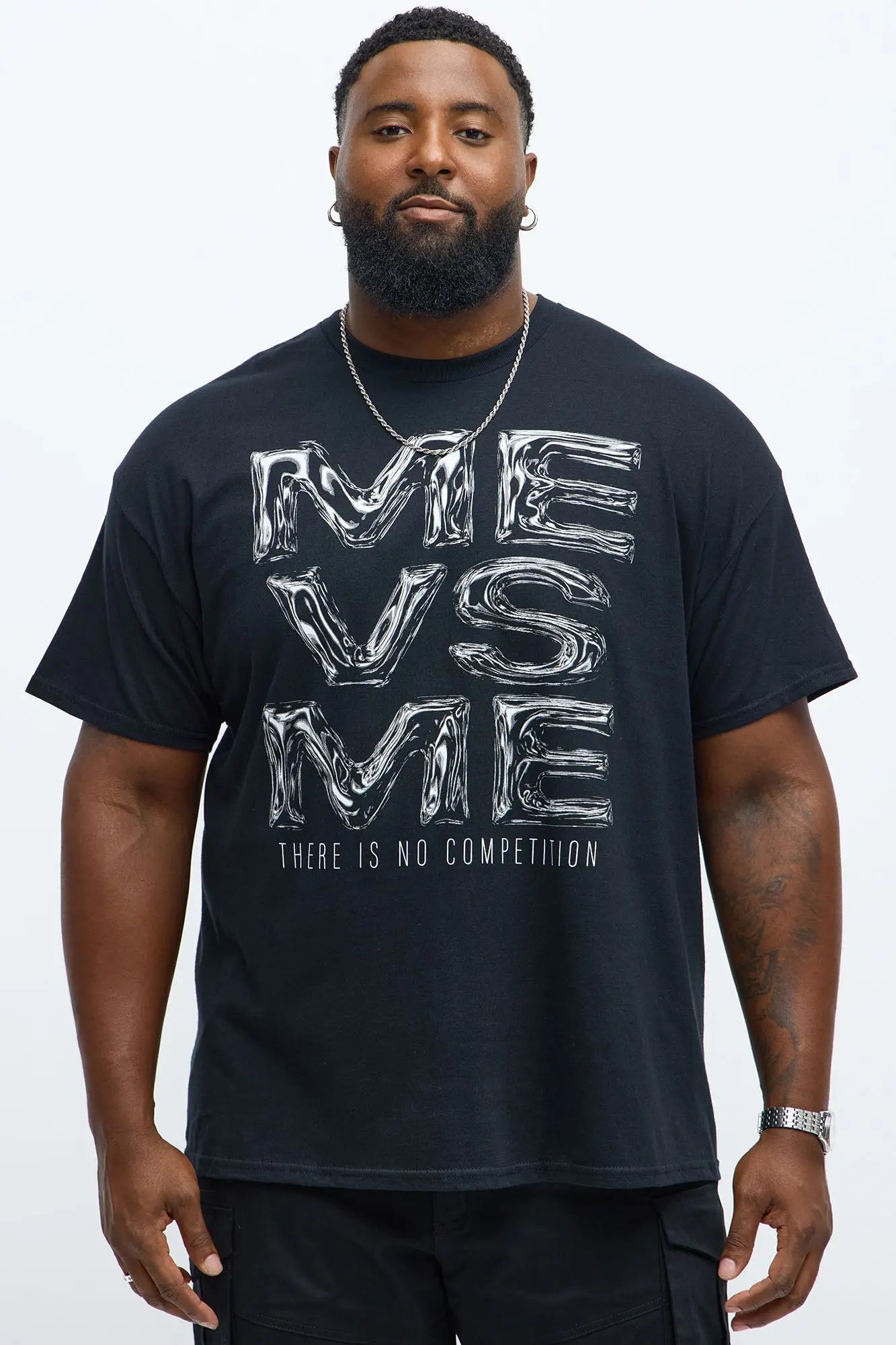 Me Vs Me Short Sleeve Tee - Black