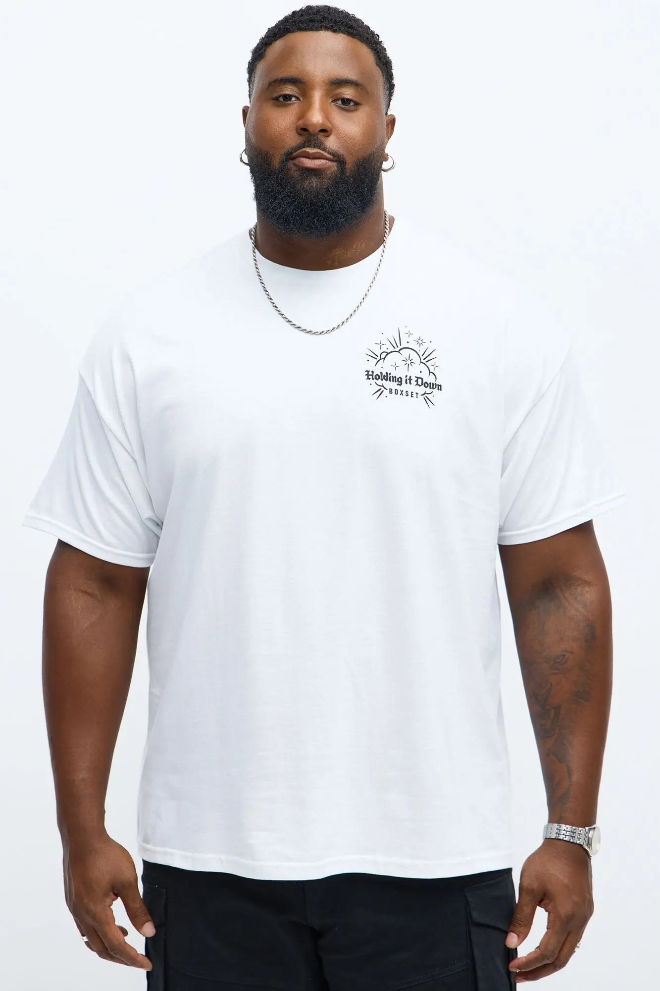 Holding It Down Short Sleeve Tee - White