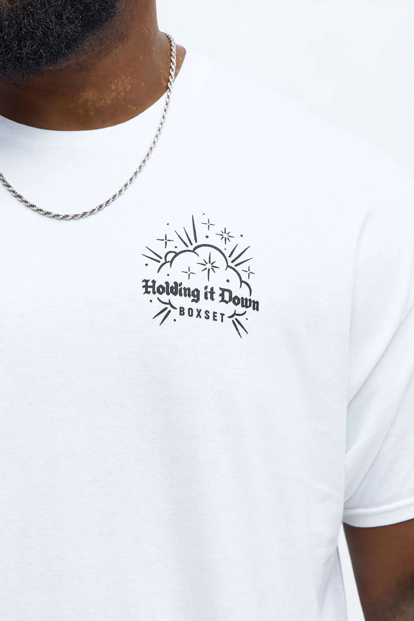 Holding It Down Short Sleeve Tee - White