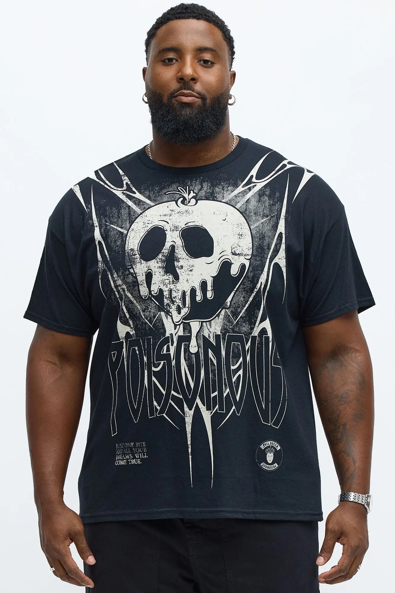 Snow White Poisonous Apple Short Sleeve Tee - Black