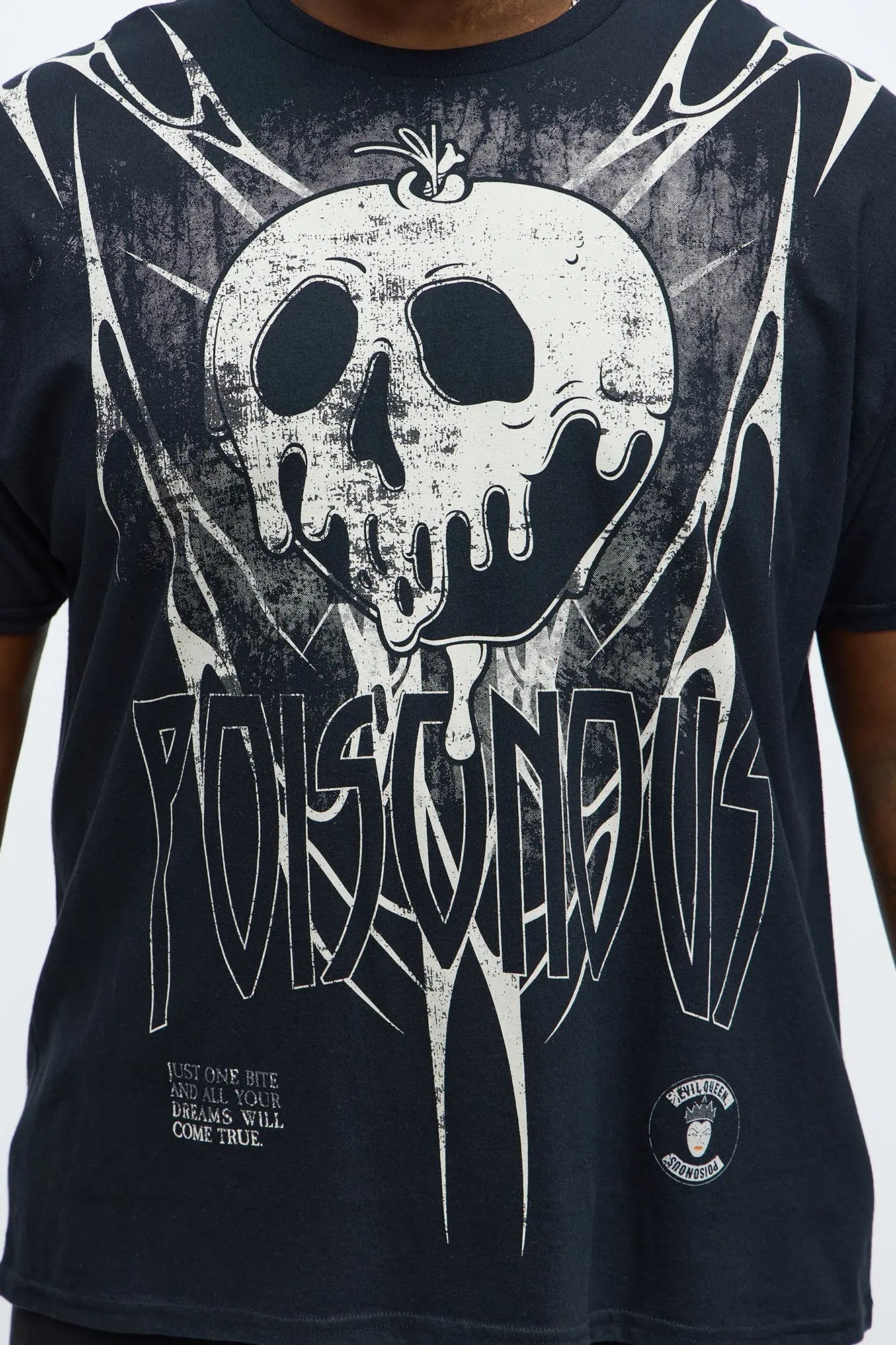 Snow White Poisonous Apple Short Sleeve Tee - Black