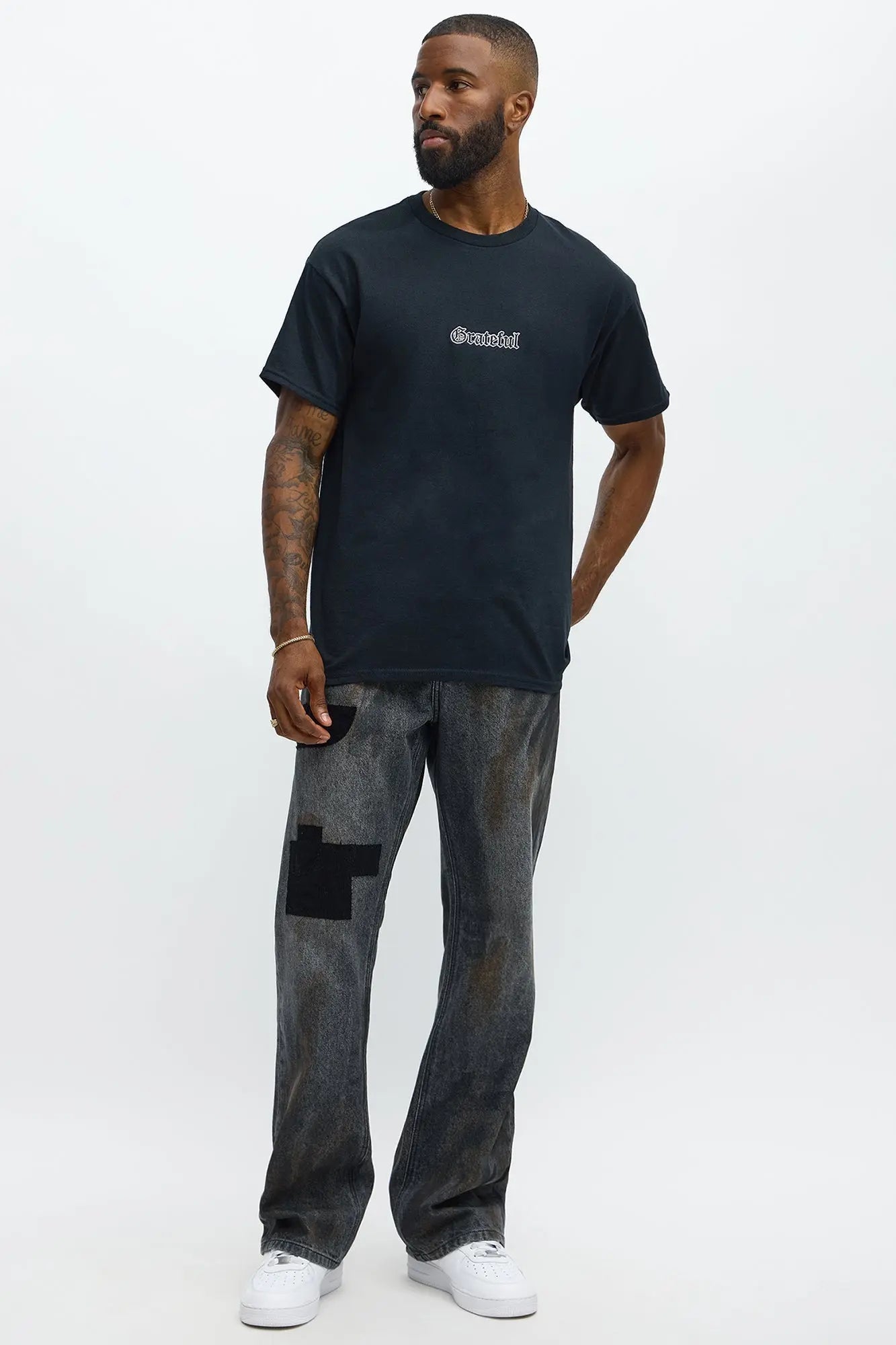 Always Grateful Short Sleeve Tee - Black