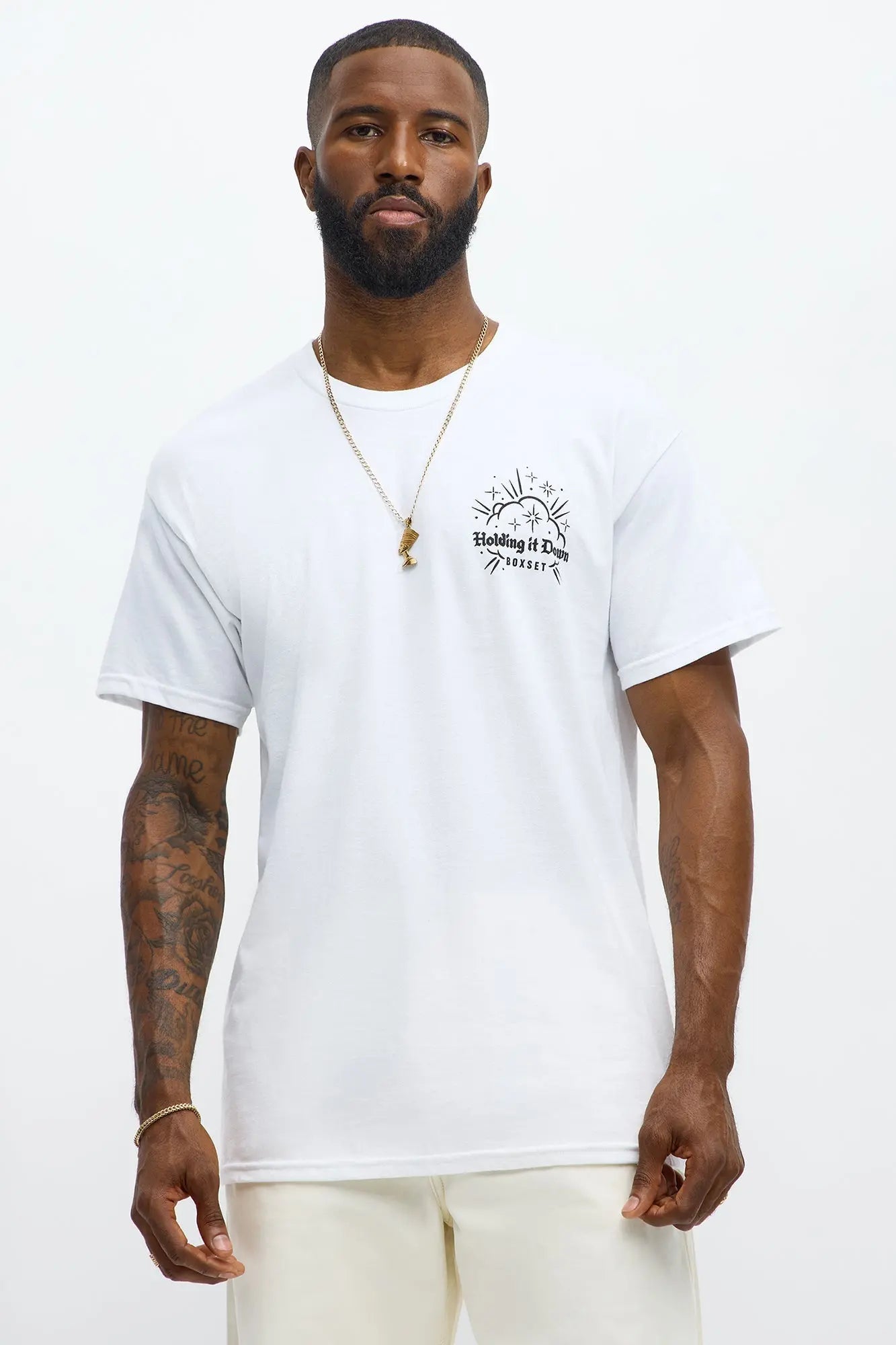 Holding It Down Short Sleeve Tee - White