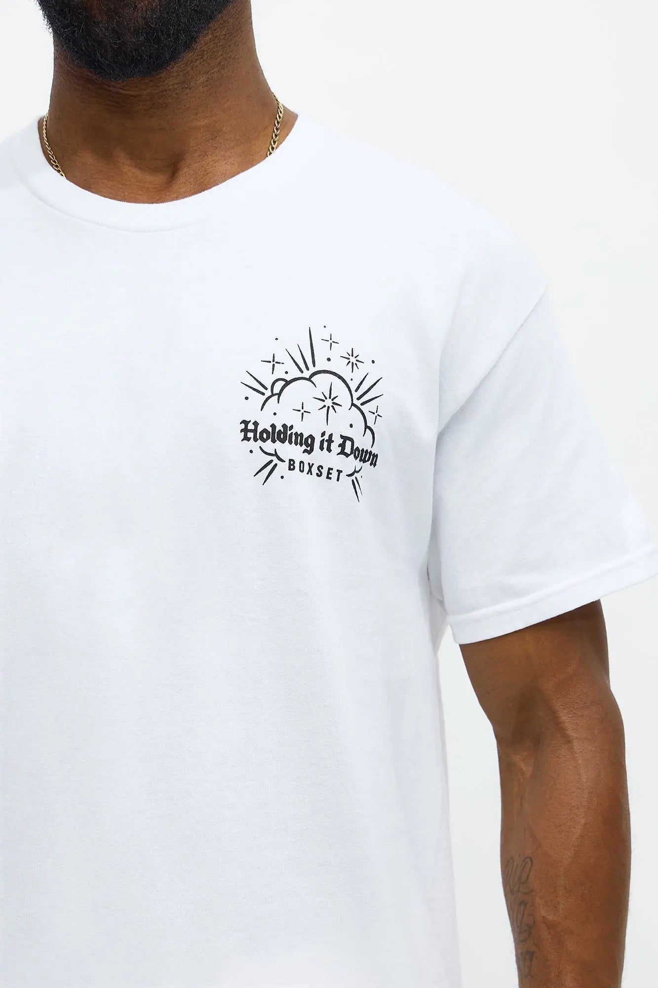 Holding It Down Short Sleeve Tee - White