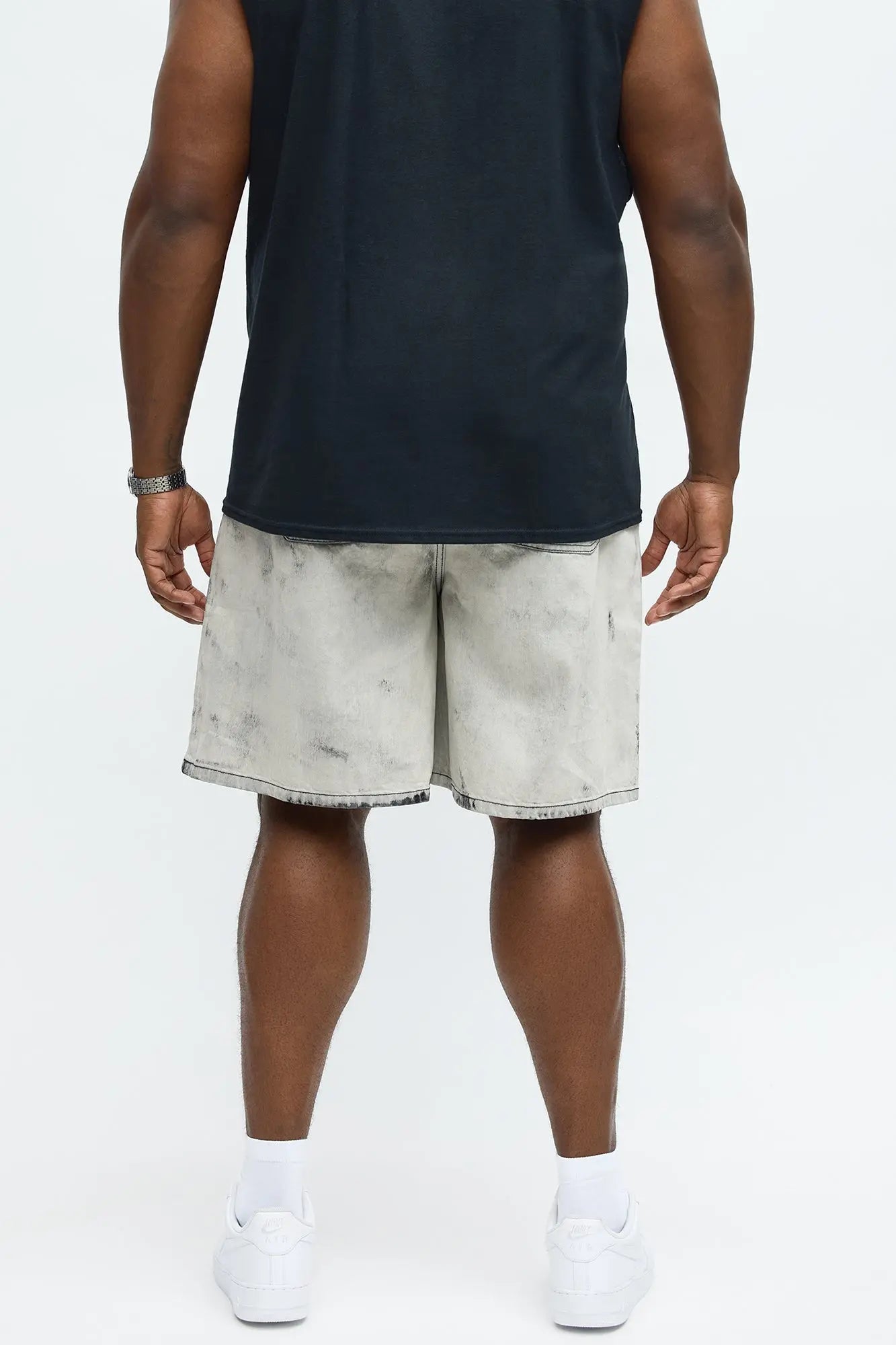 Relaxed Not For The Smoke Denim Shorts - Grey/Smoke