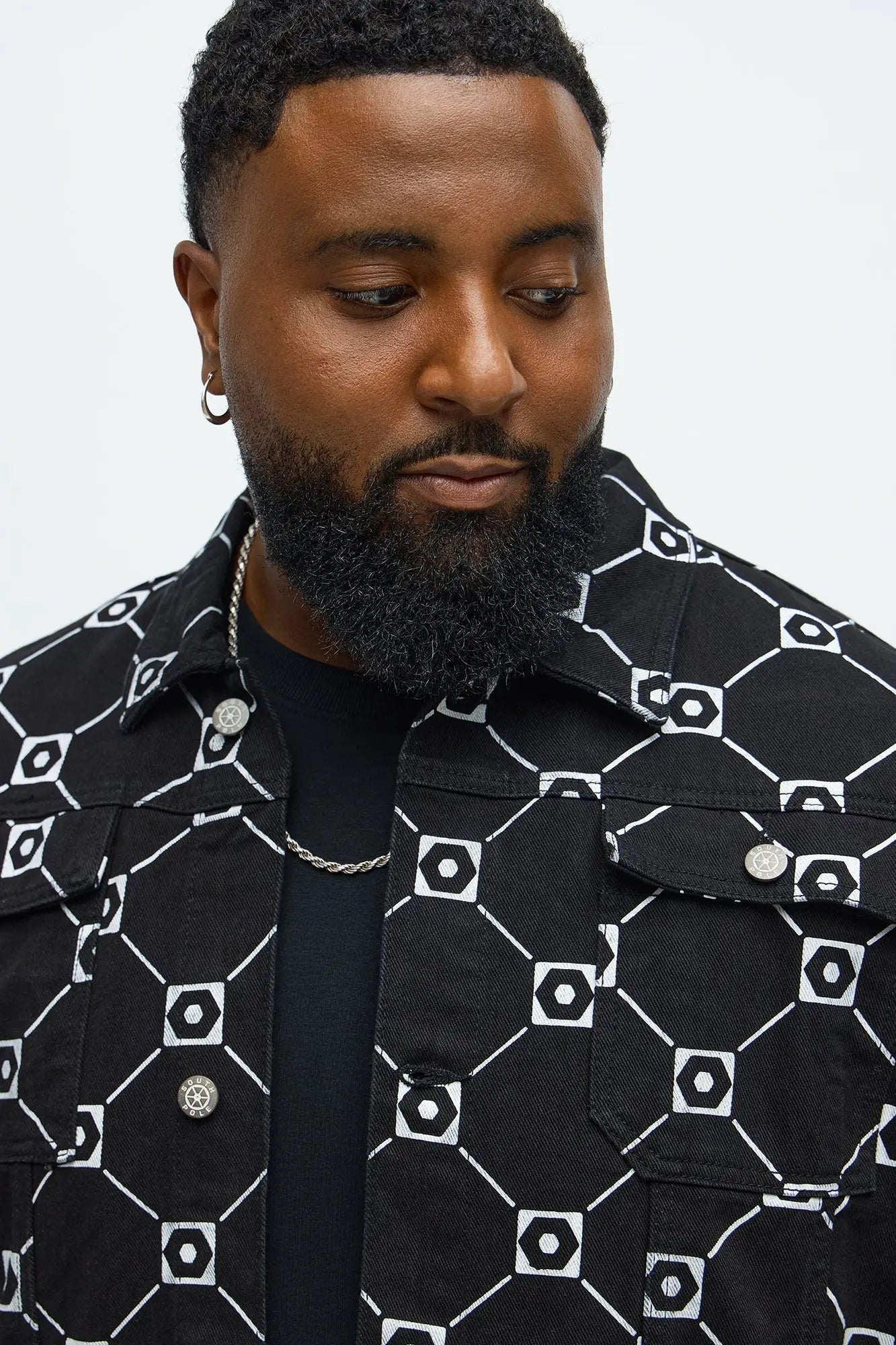 Southpole Monogram Anorak Jacket - Black