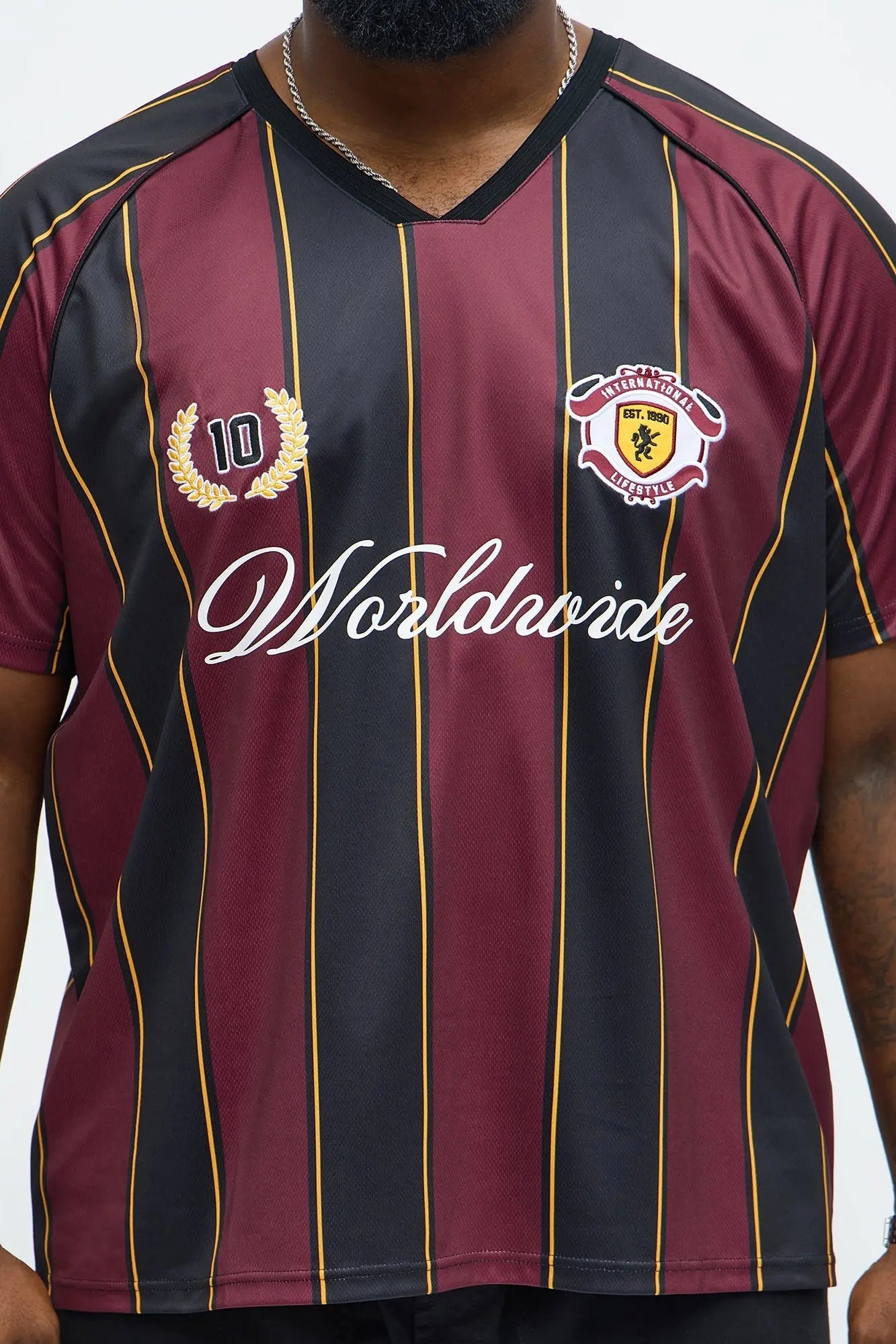 Worldwide Jersey Tee - DarkRed