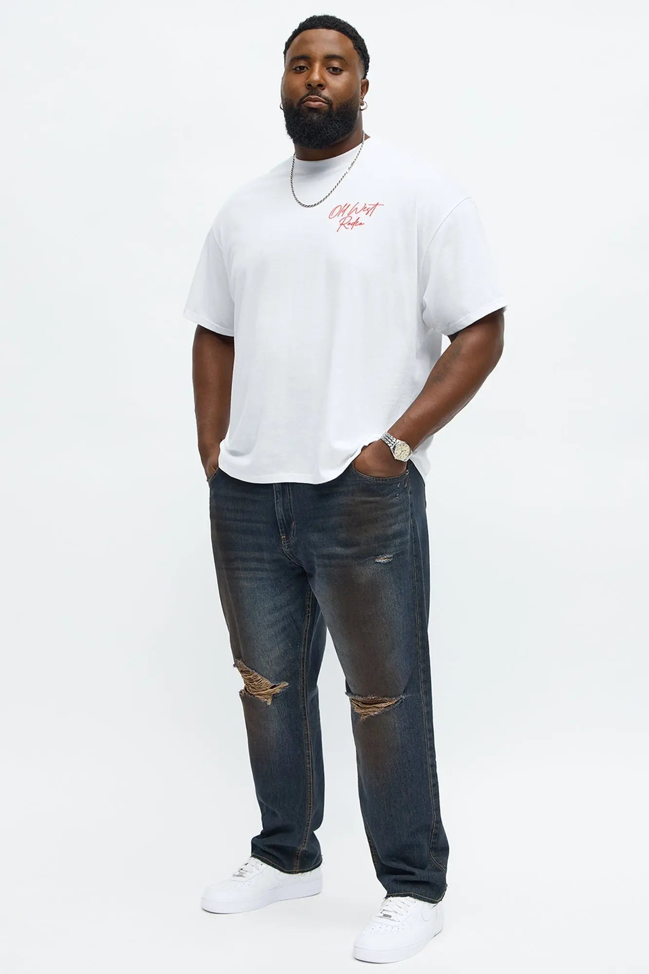 Old West Rodeo Teddy Short Sleeve Tee - White