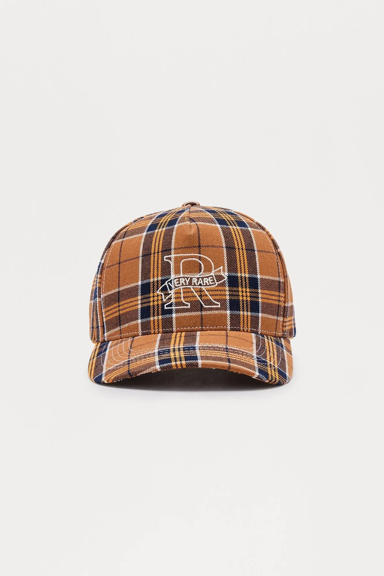 Very Rare Flannel Structured Snapback Hat - Tan/Multi
