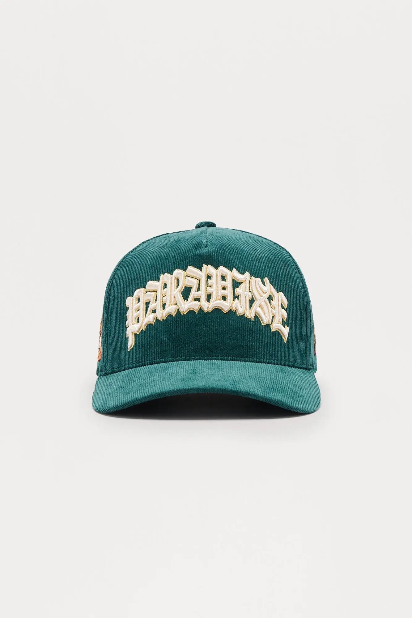 Paradise Structured Corduroy Snapback Hat - Green