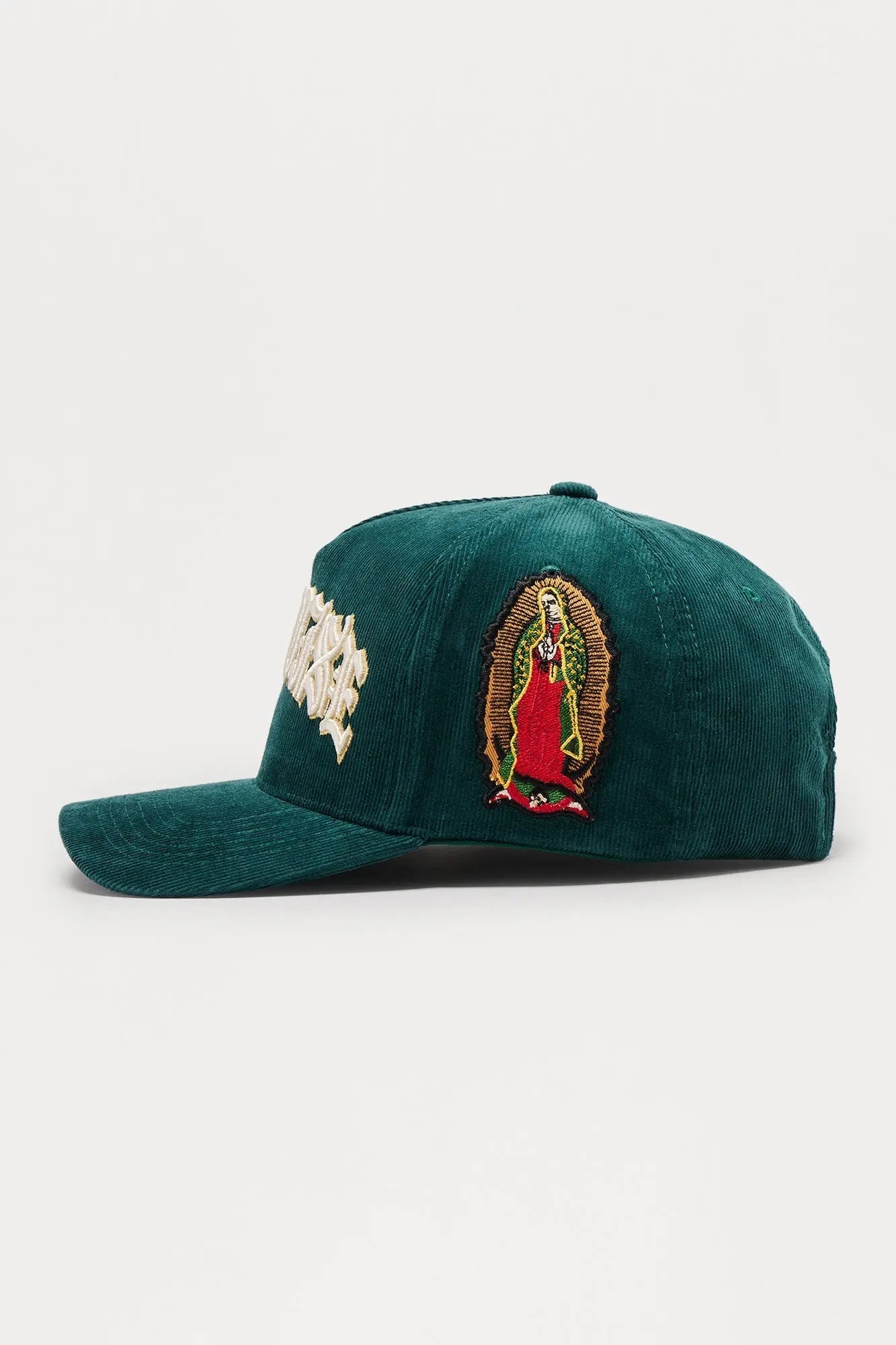 Paradise Structured Corduroy Snapback Hat - Green