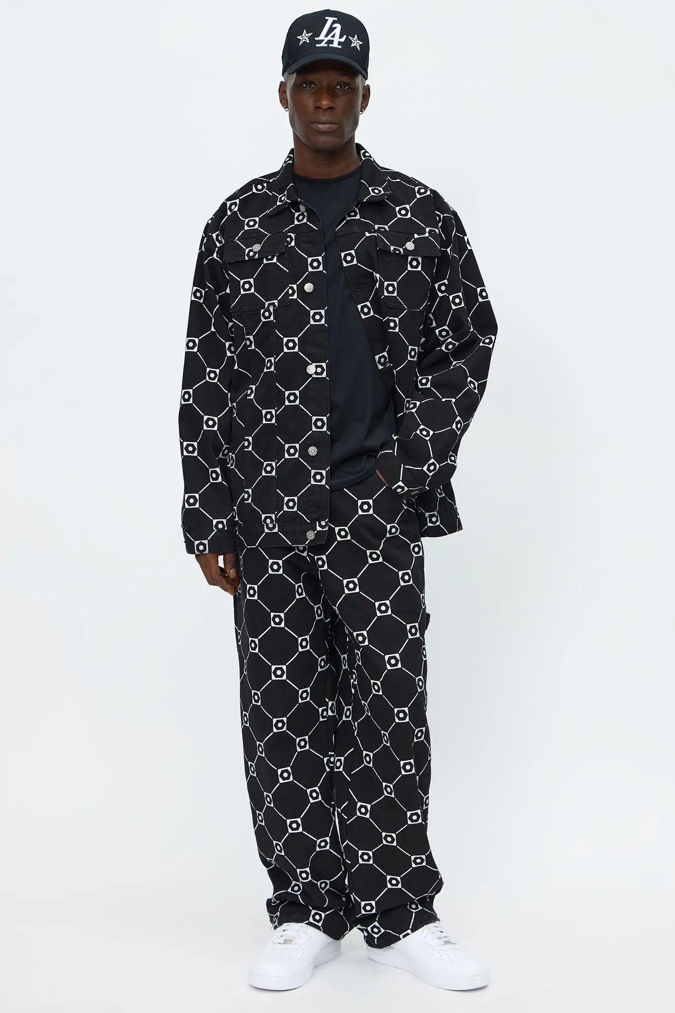 Southpole Monogram Anorak Jacket - Black