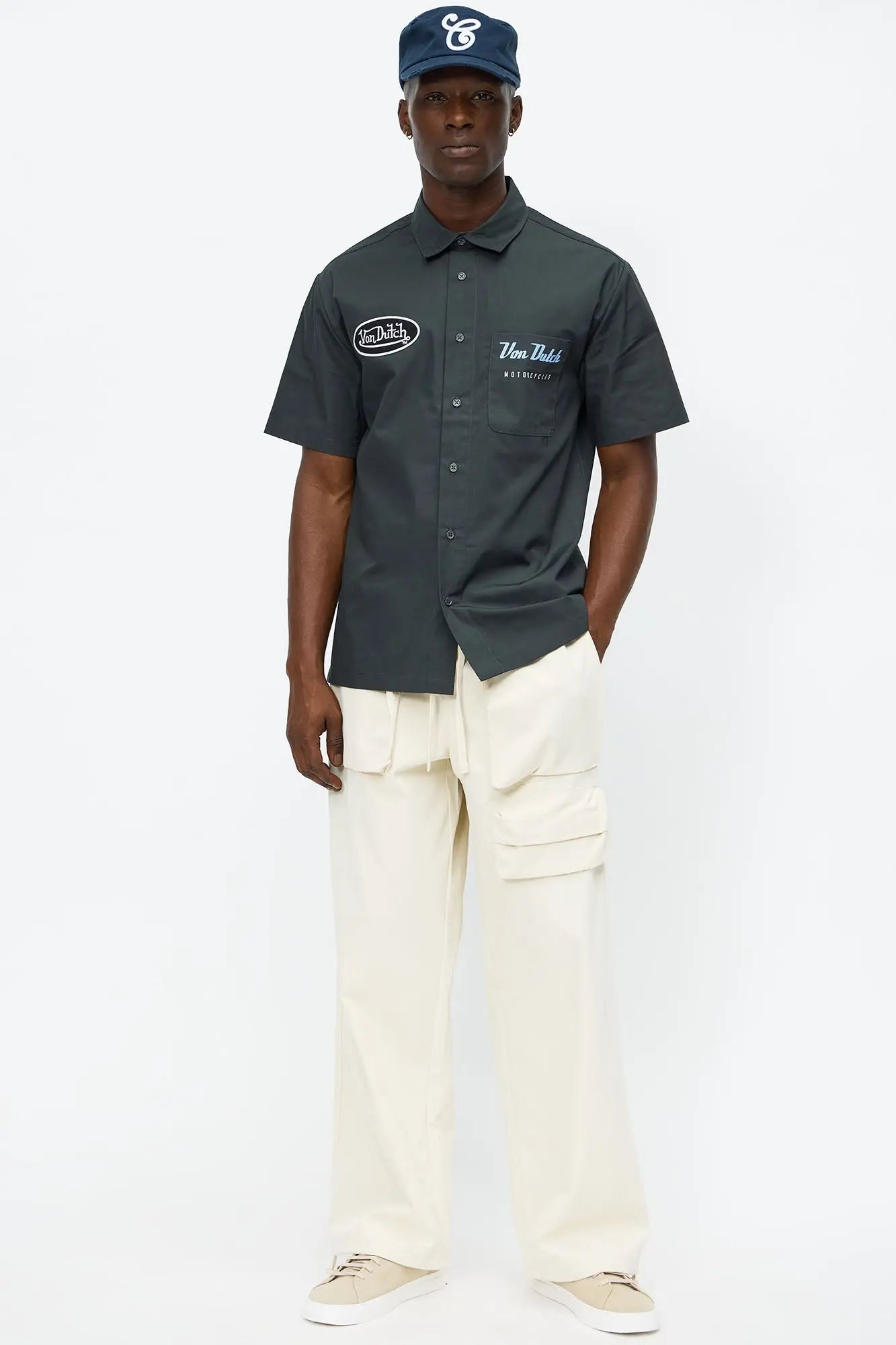 Von Dutch Motorcycles Button Up Shirt - Black