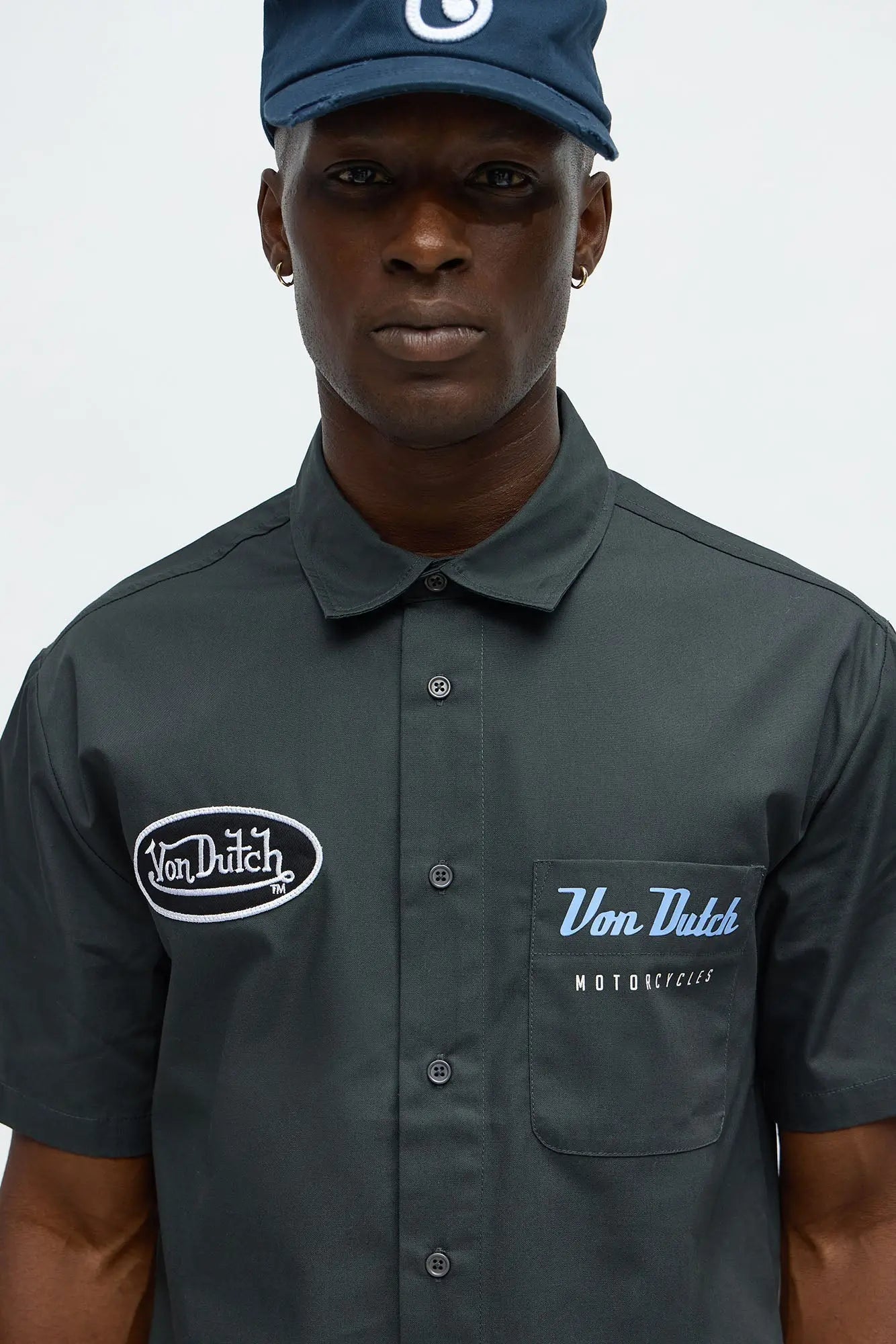Von Dutch Motorcycles Button Up Shirt - Black