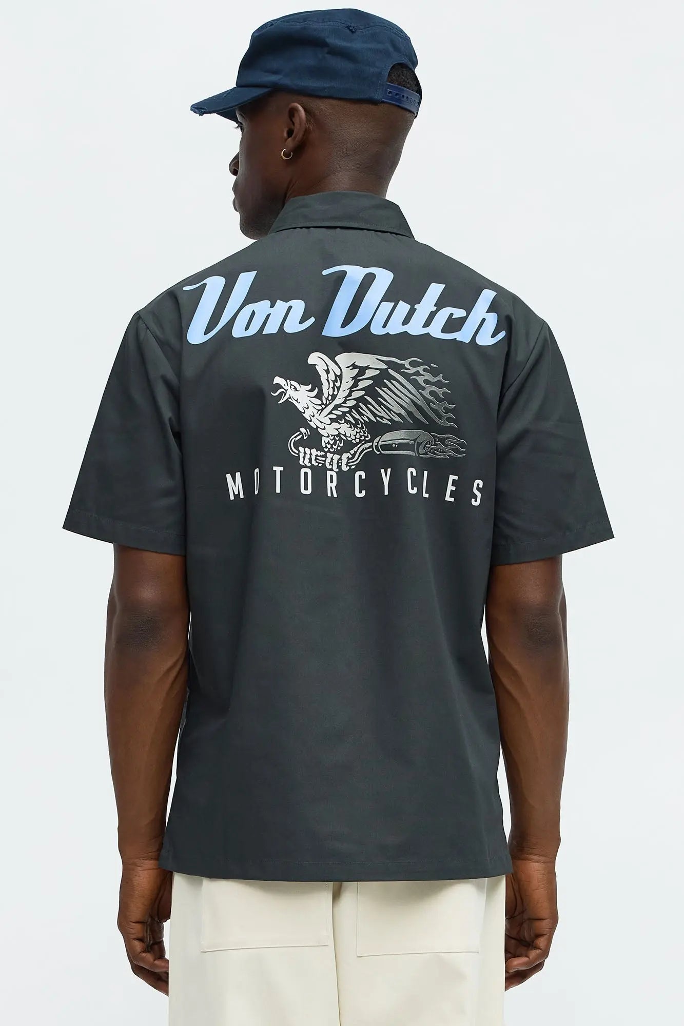Von Dutch Motorcycles Button Up Shirt - Black