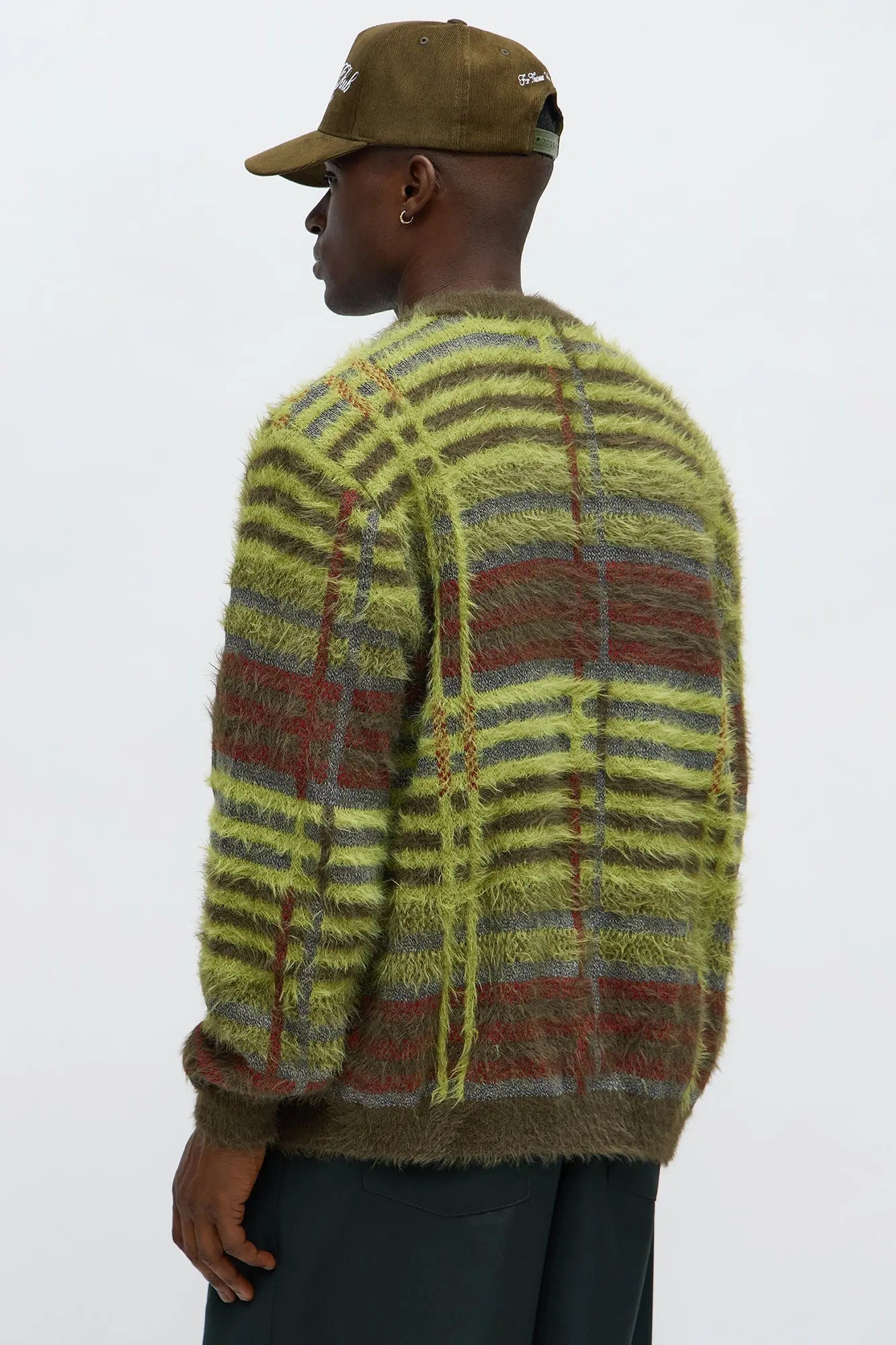 Forest Moss Mohair Cardigan - Green