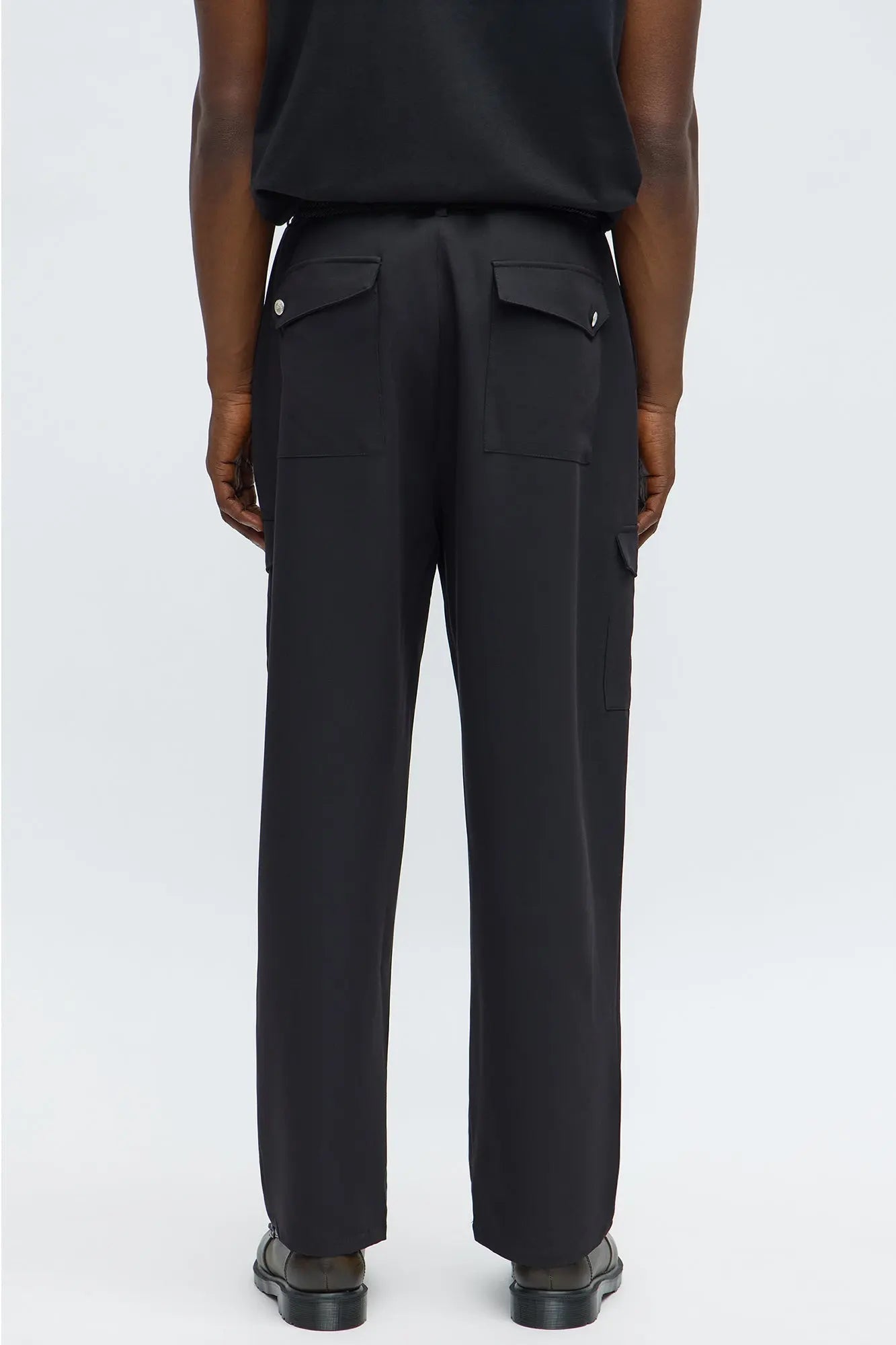 Straight Erod Pleat Trouser - Black