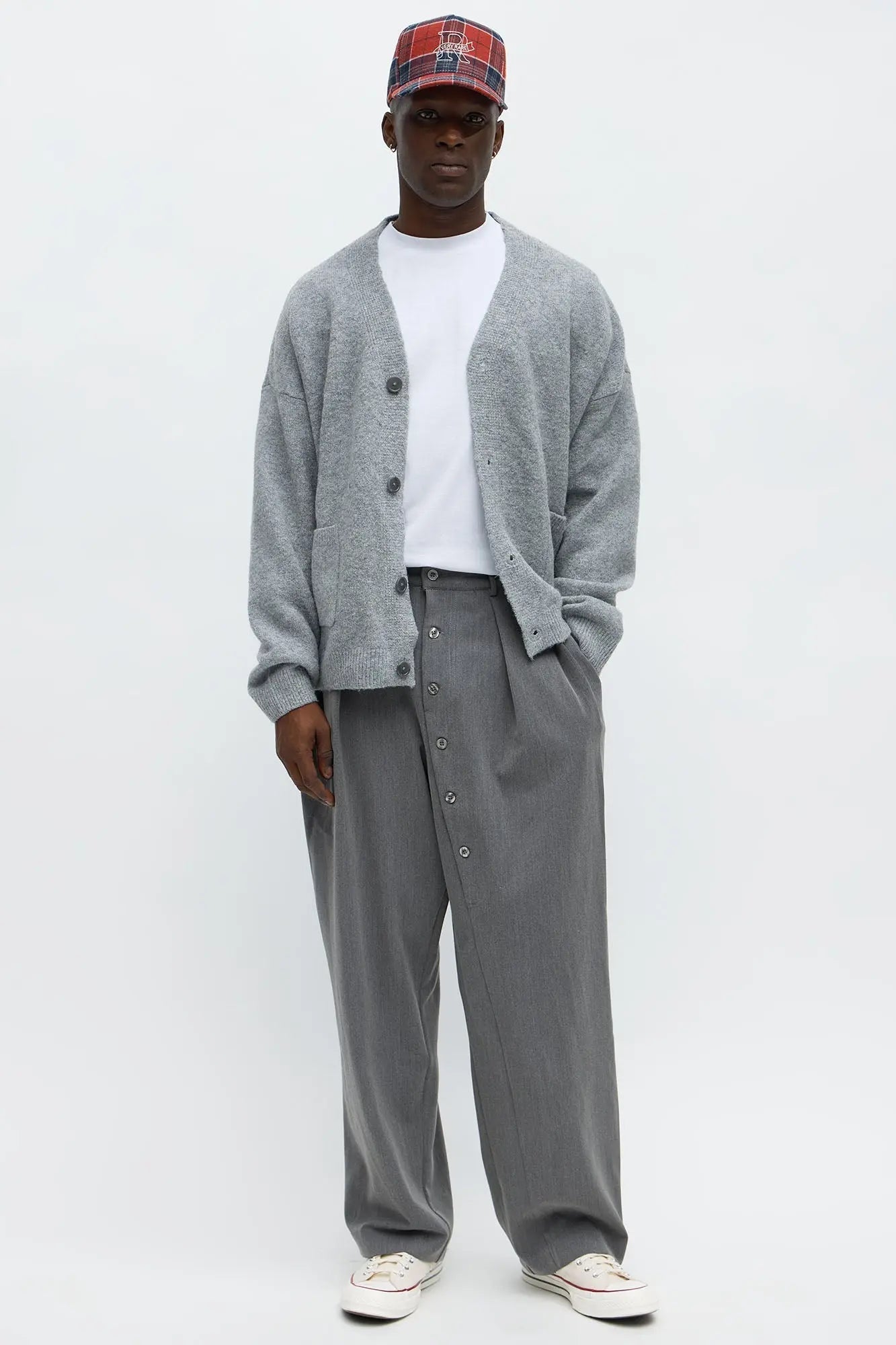 Cropped Harbor Ash Cardigan - Heather Grey