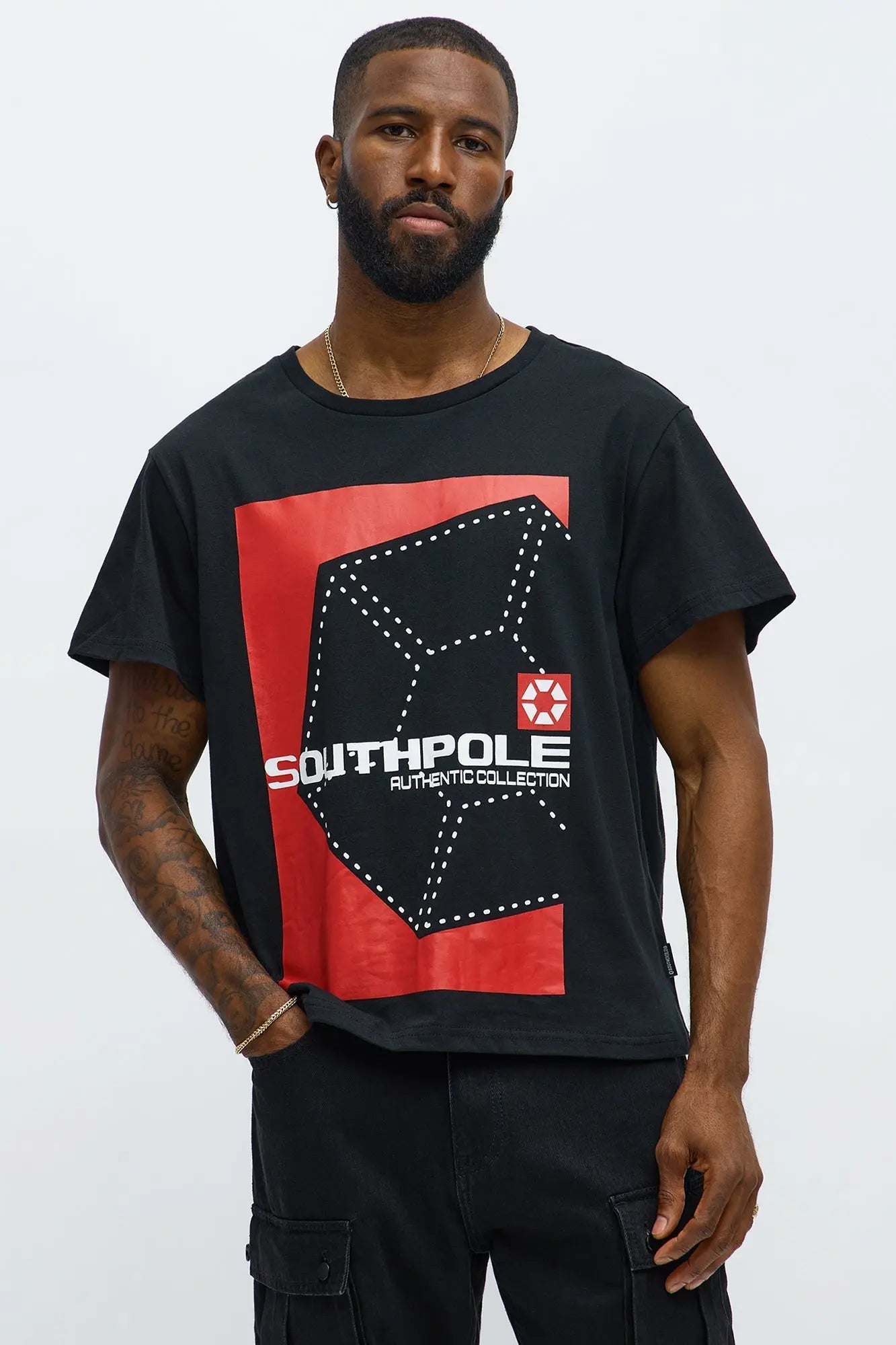 Southpole Icon Short Sleeve Tee - Black
