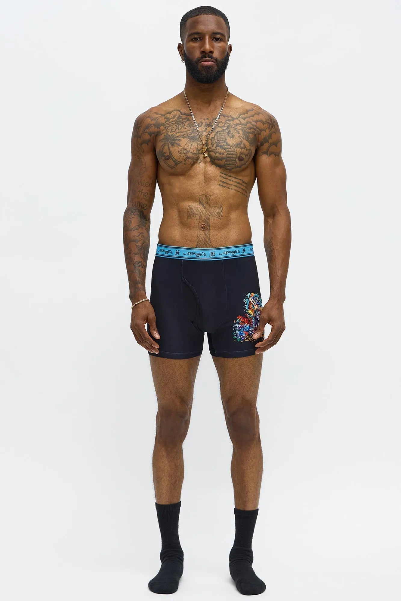 Ed Hardy True Love 3 Pack Boxer Briefs - Multi Color